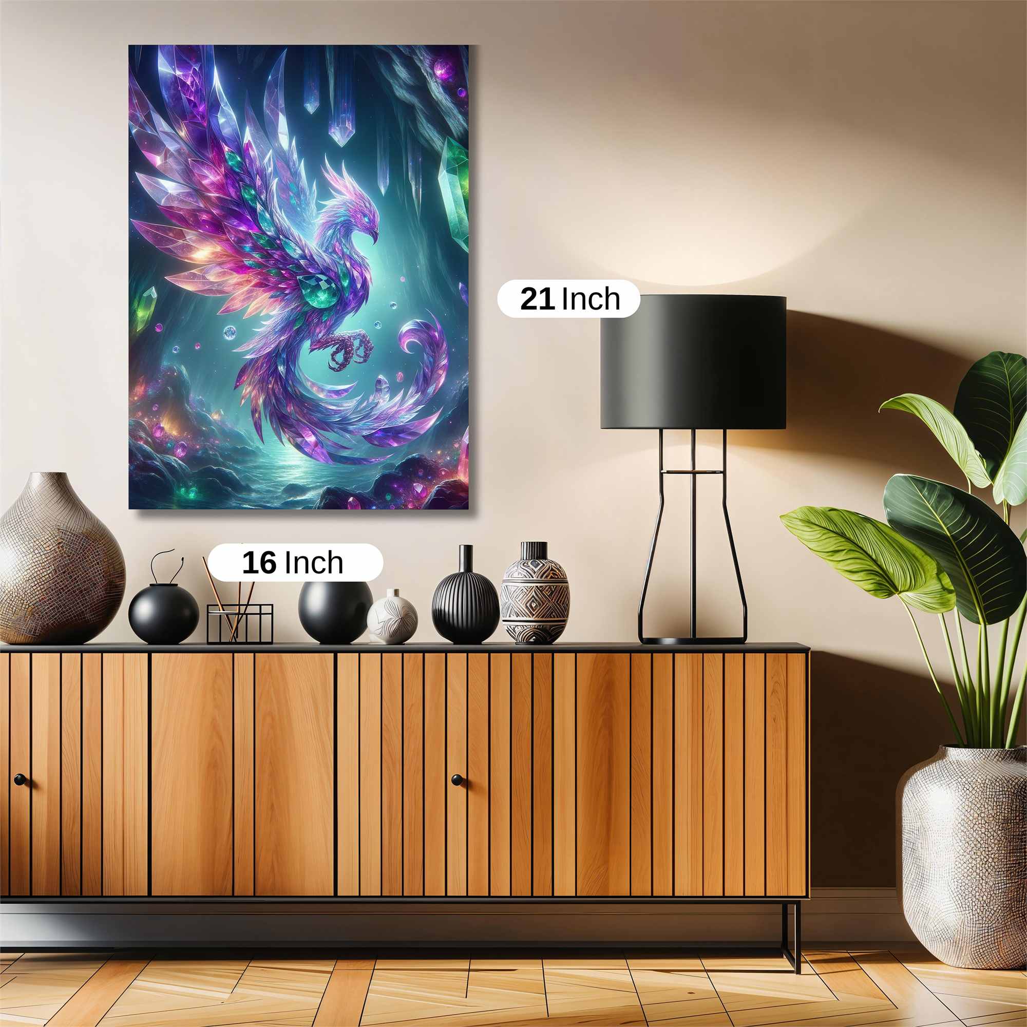 Crystal Phoenix Safe Wall Magnetic / M