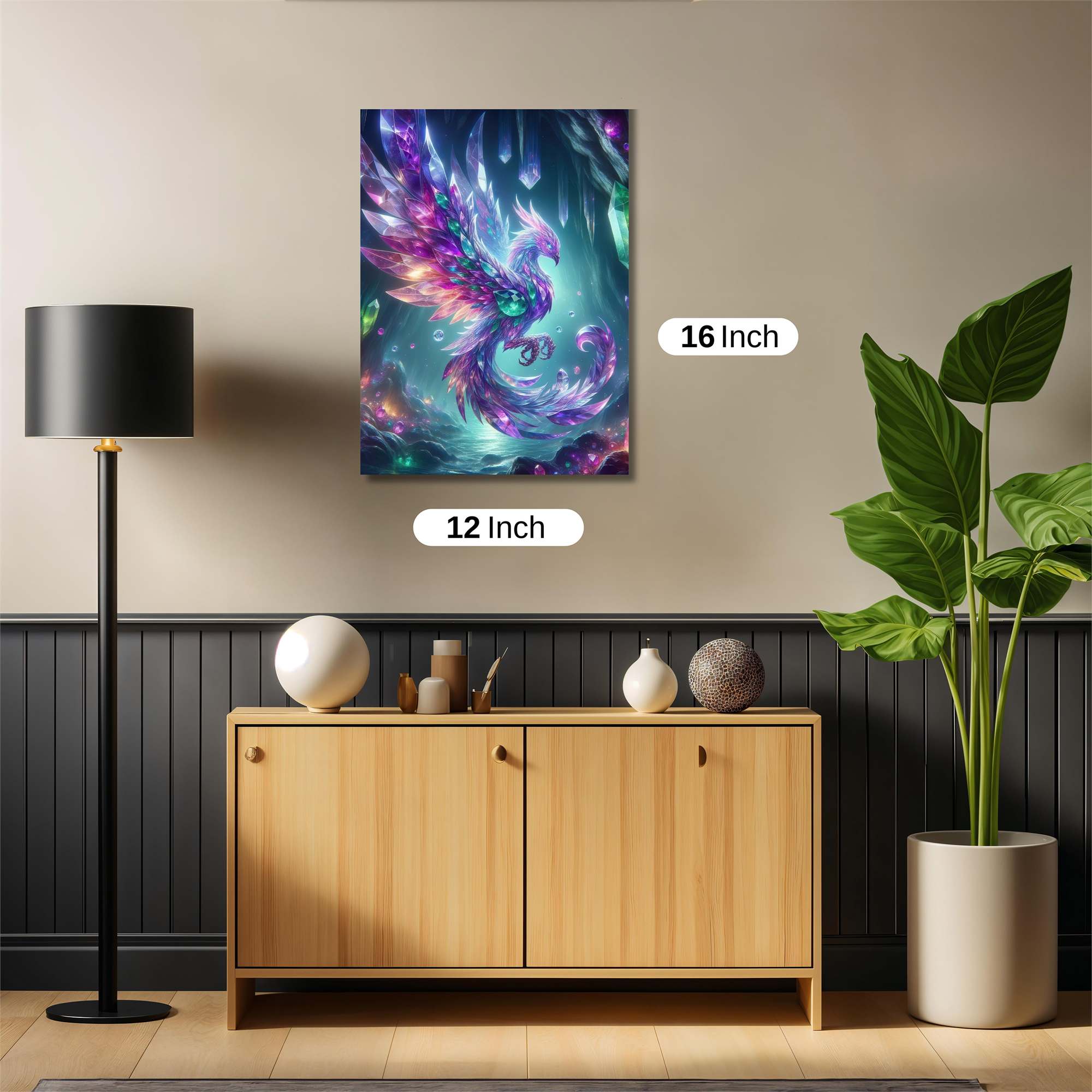 Crystal Phoenix Safe Wall Magnetic / M