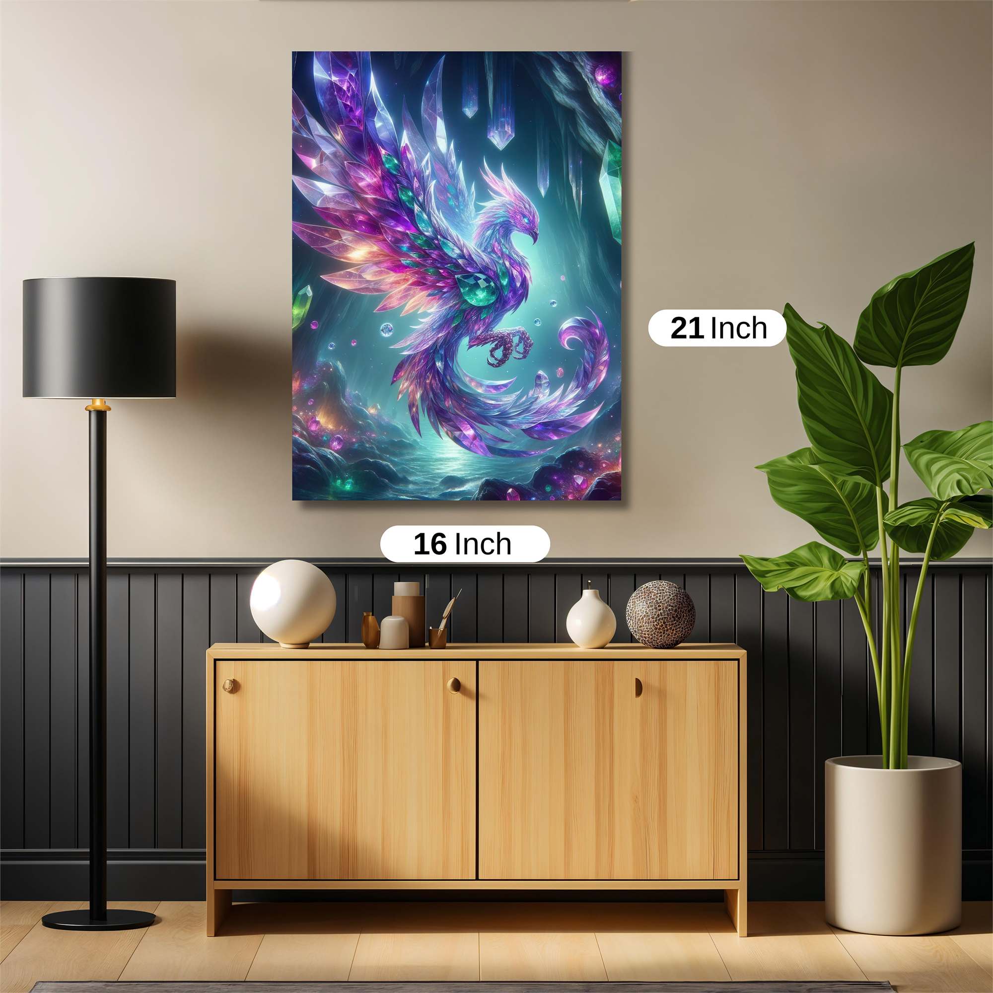 Crystal Phoenix Safe Wall Magnetic / M