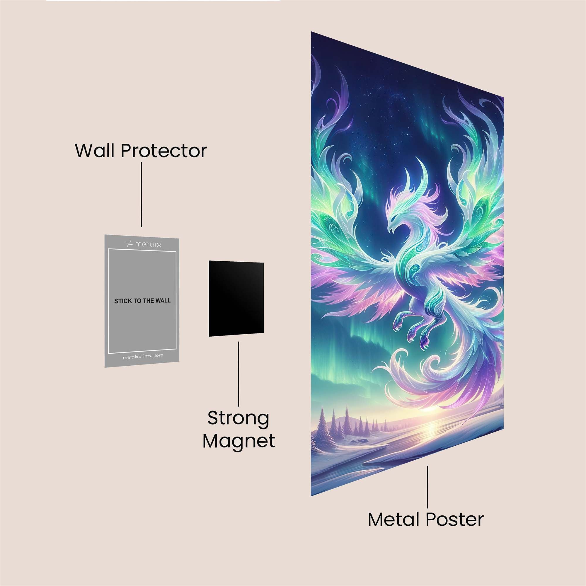 Phoenix Aurora Safe Wall Magnetic / M