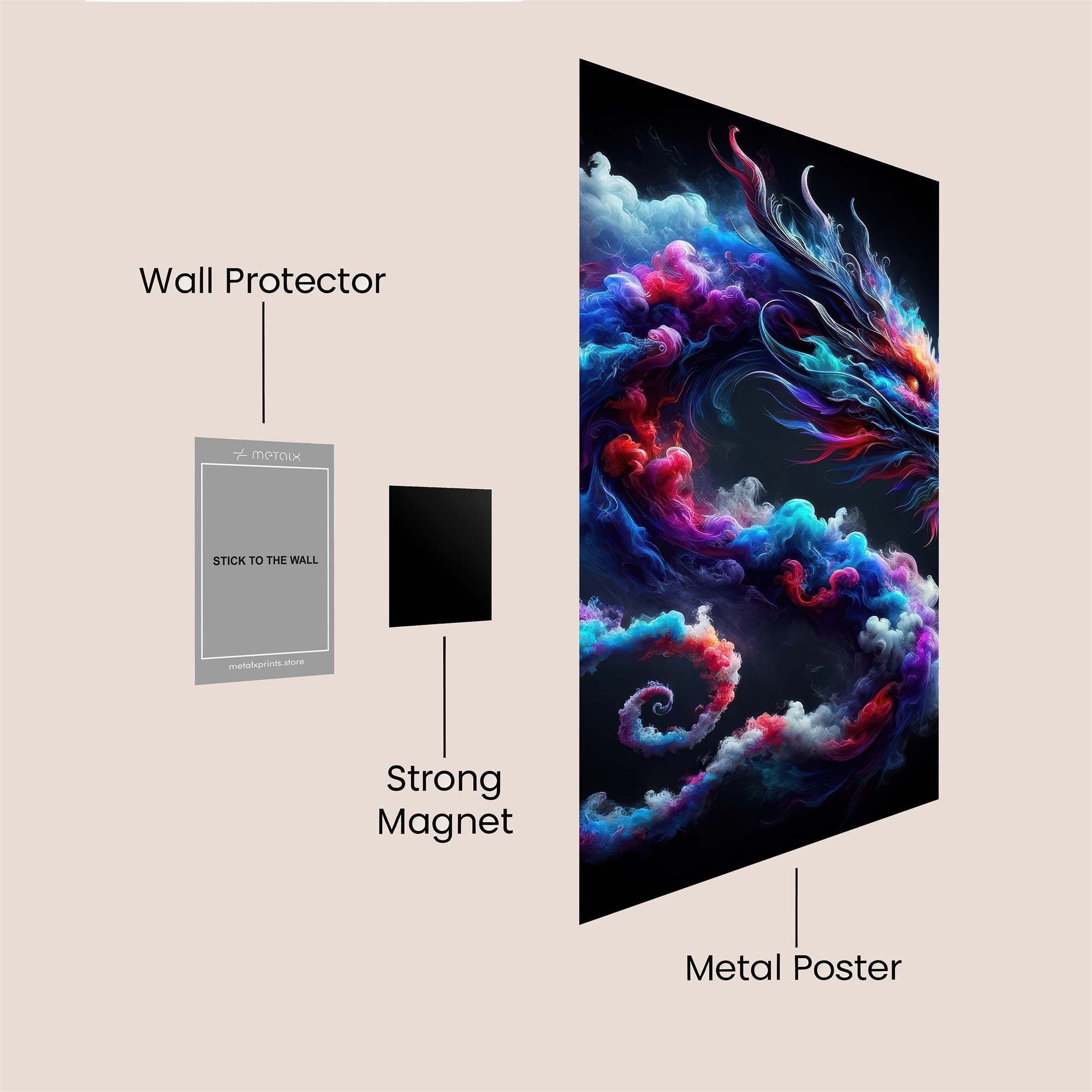 Dragon Whimsy Safe Wall Magnetic / M