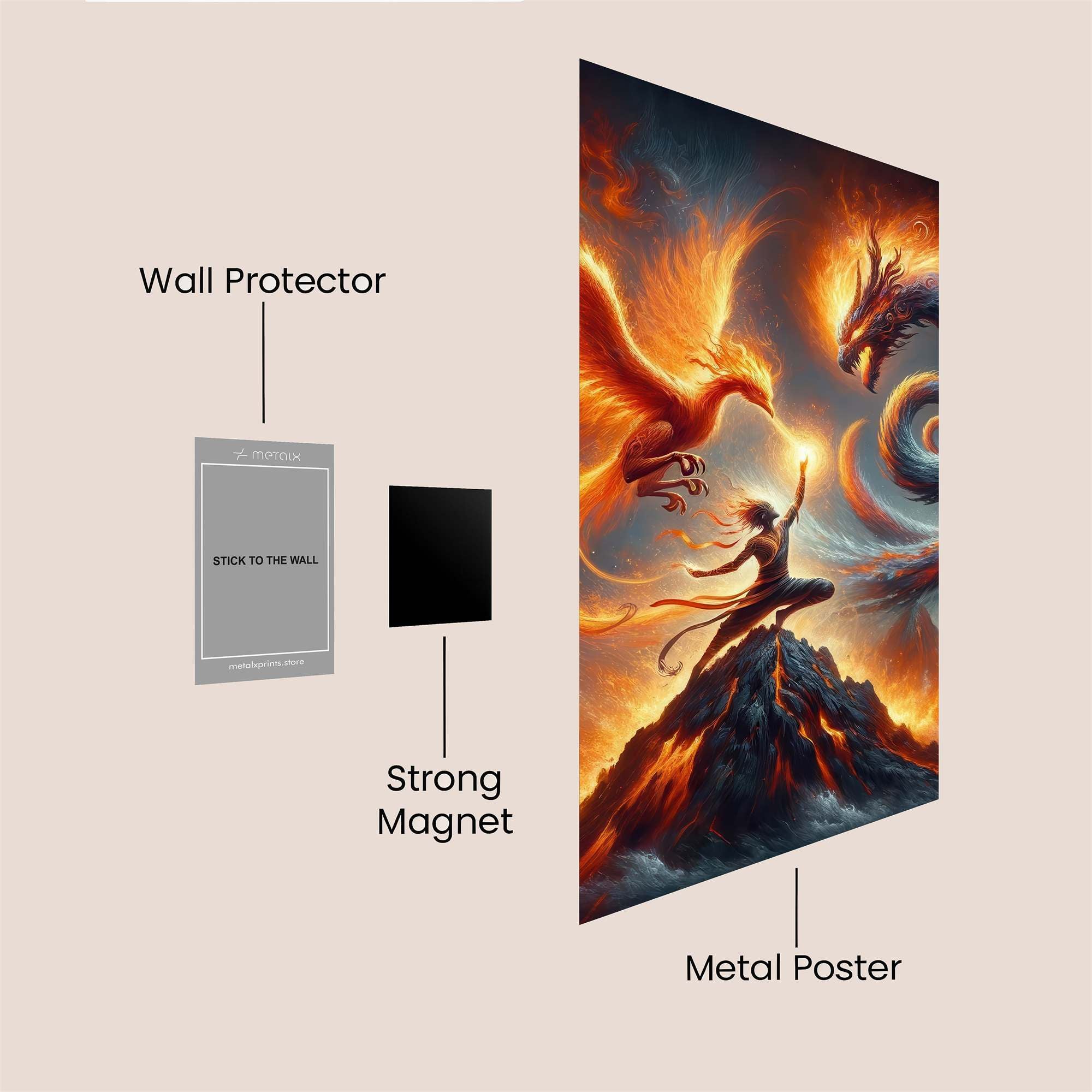 Phoenix Clash Safe Wall Magnetic / M