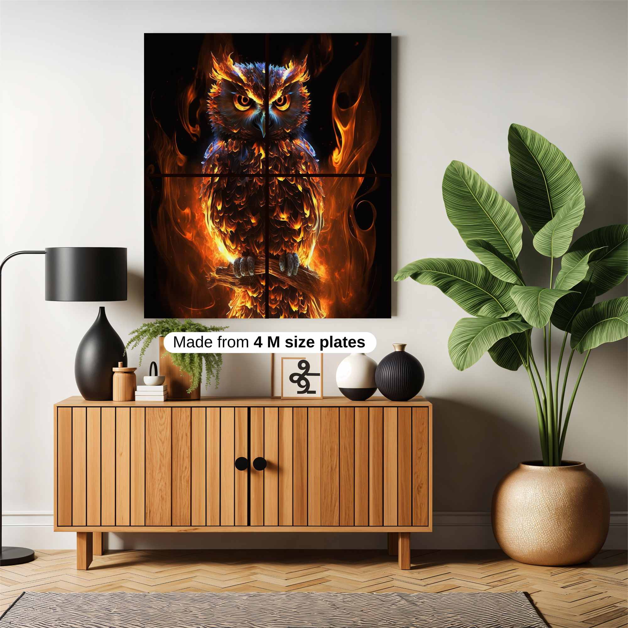 Fiery Owl Safe Wall Magnetic / M