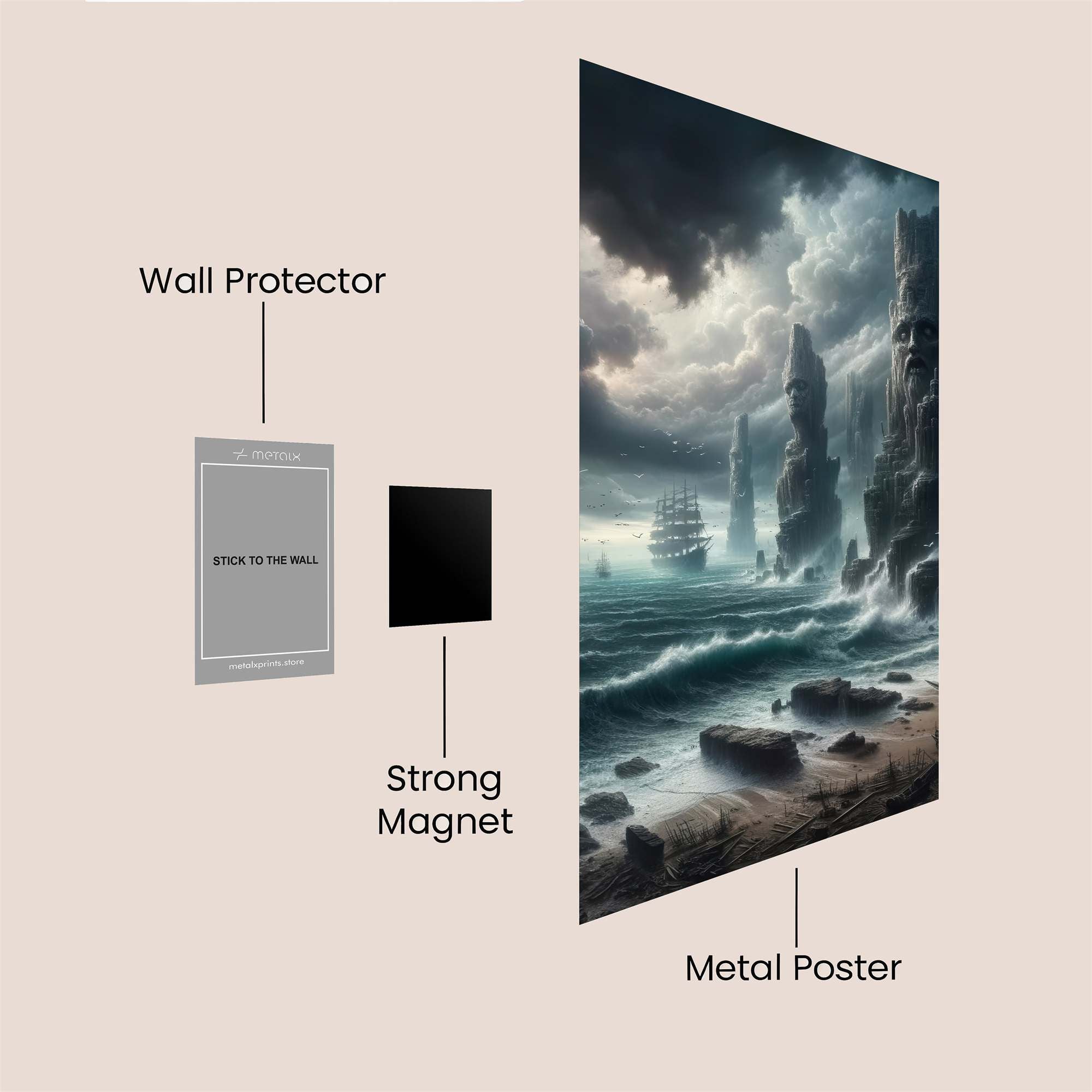 Poseidon's Wrath Safe Wall Magnetic / M