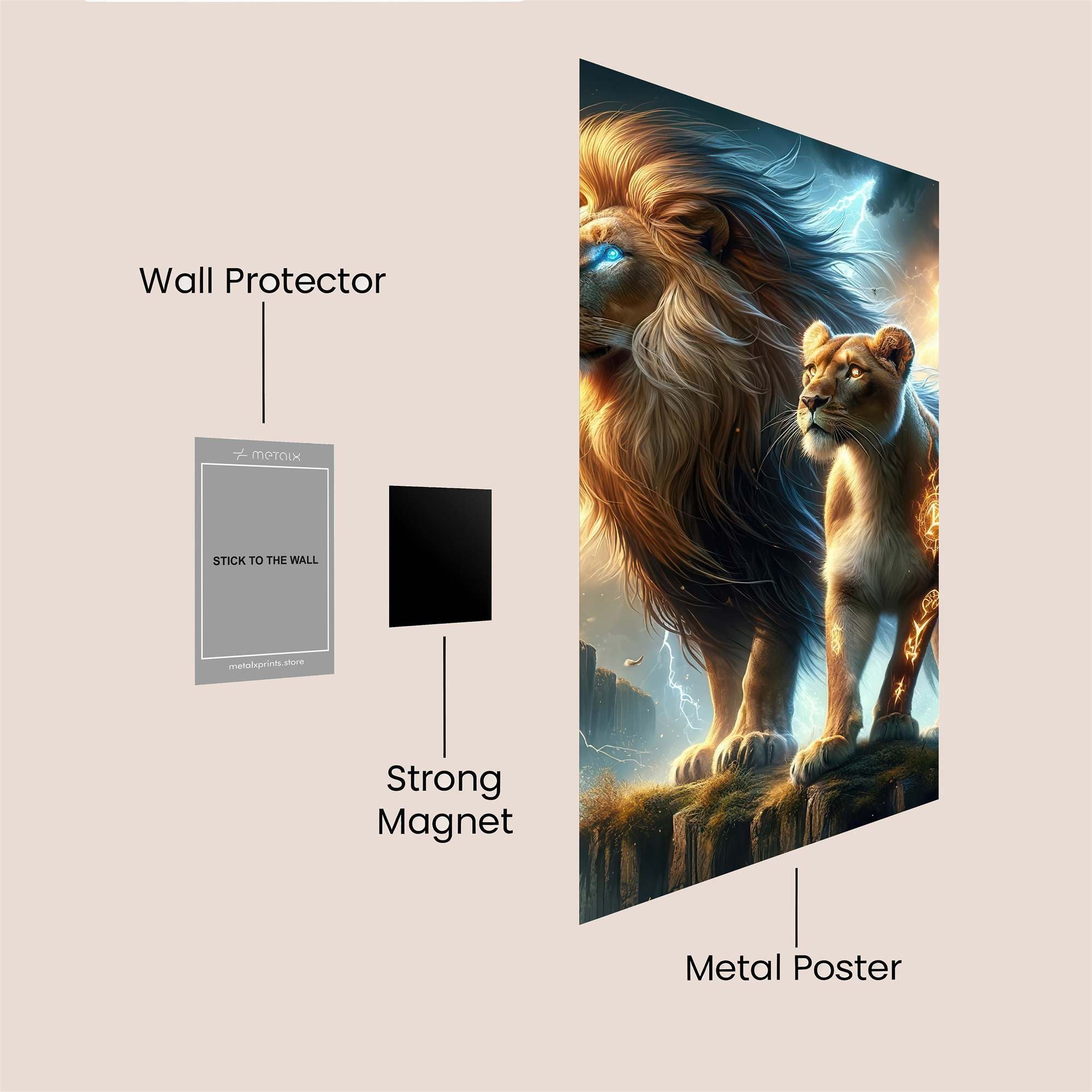 Lion Majesty Safe Wall Magnetic / M