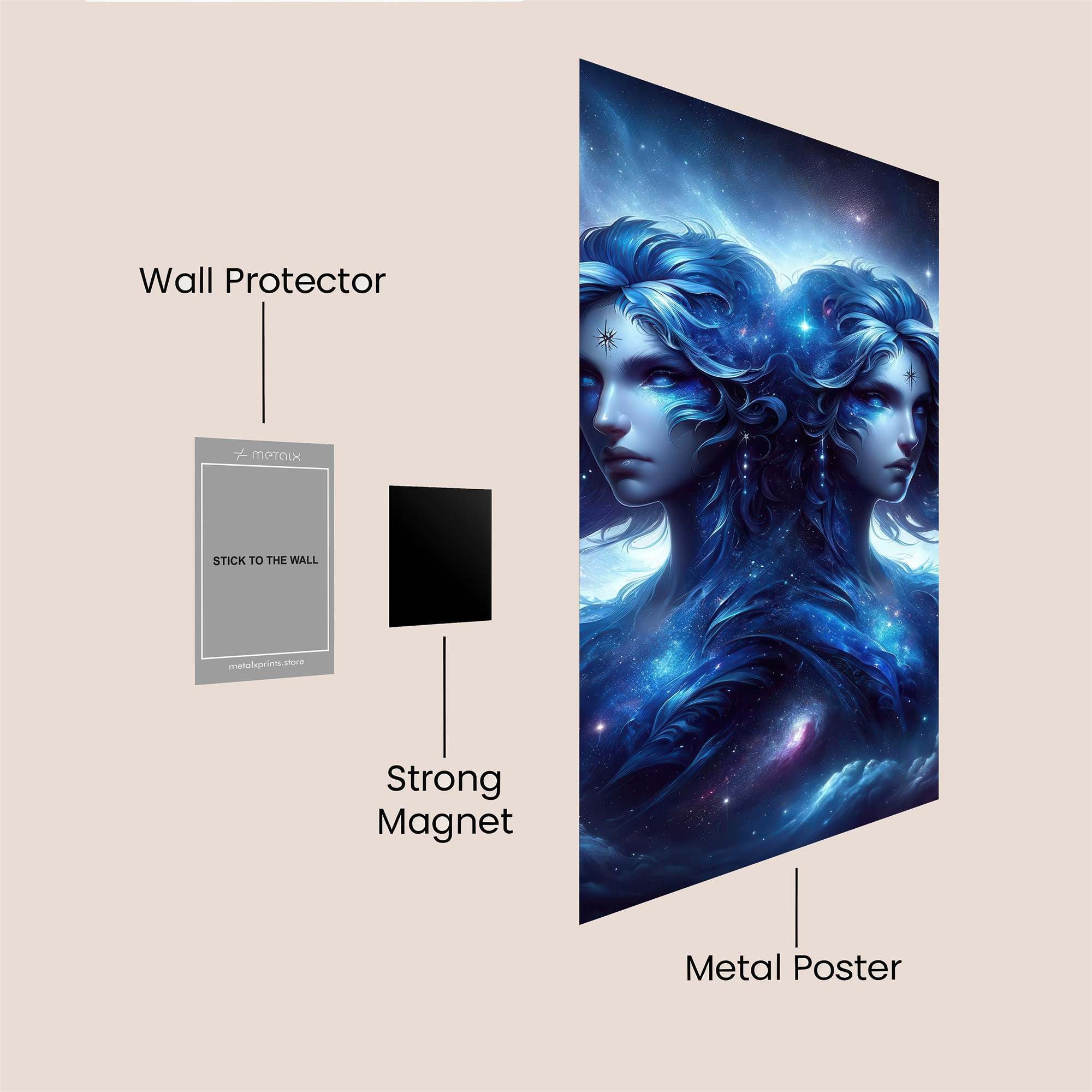 Cosmic Twins Safe Wall Magnetic / M