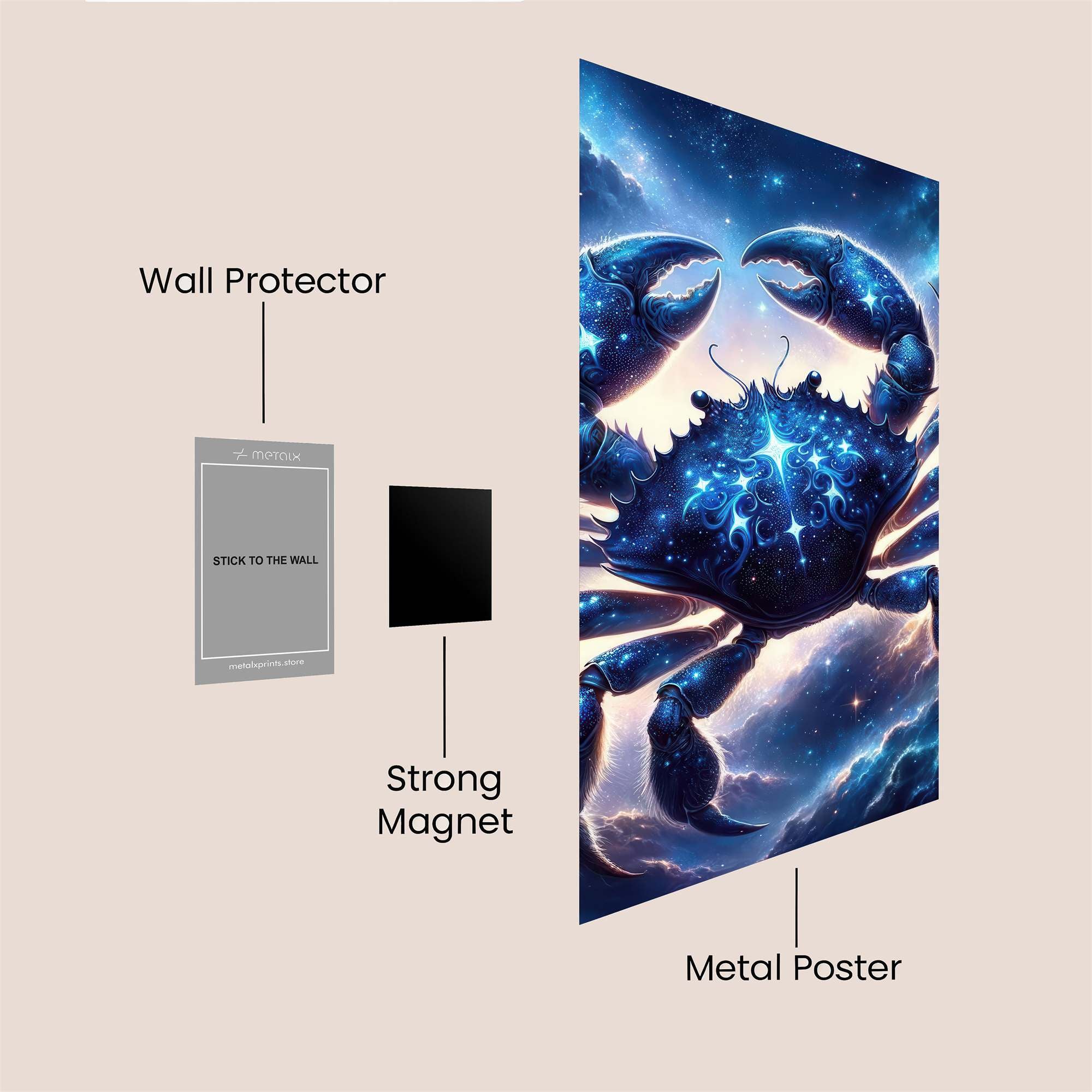 Cancer Cosmic Safe Wall Magnetic / M