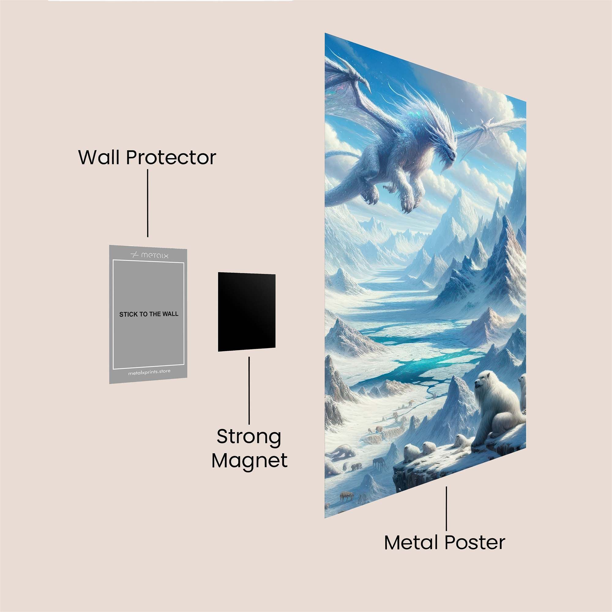 Frost Wyvern Safe Wall Magnetic / M