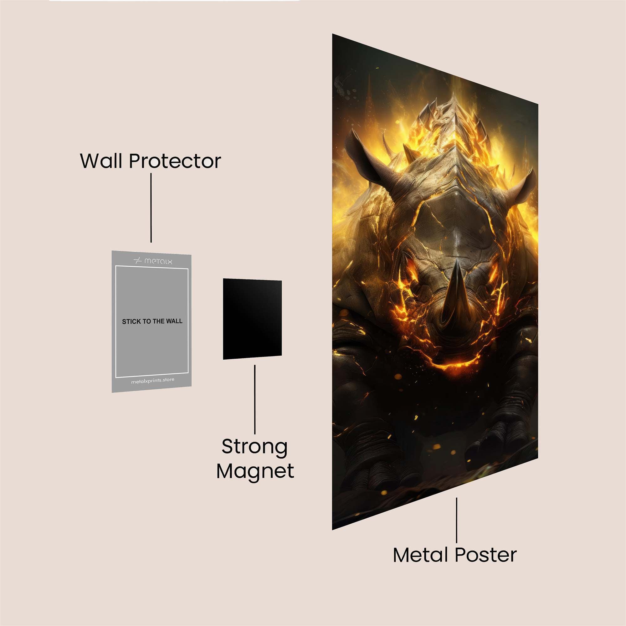 Raging Rhino Safe Wall Magnetic / M