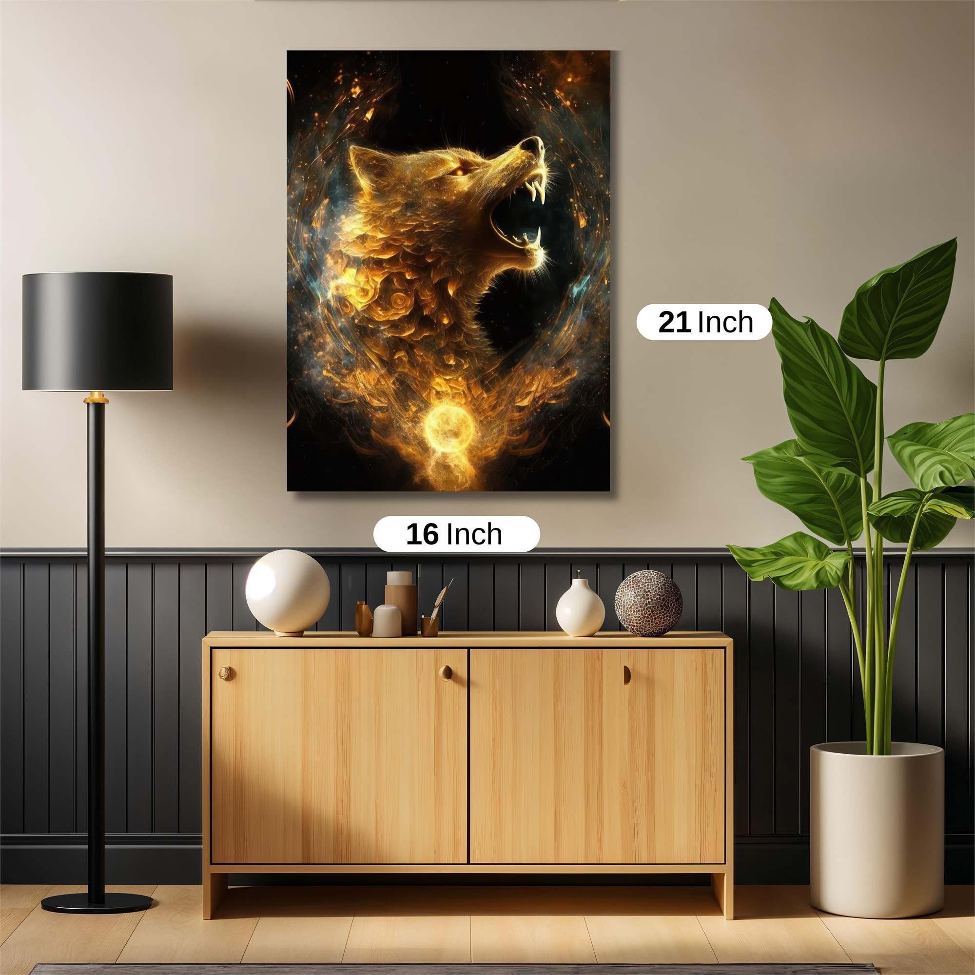Wolf Blaze Safe Wall Magnetic / M