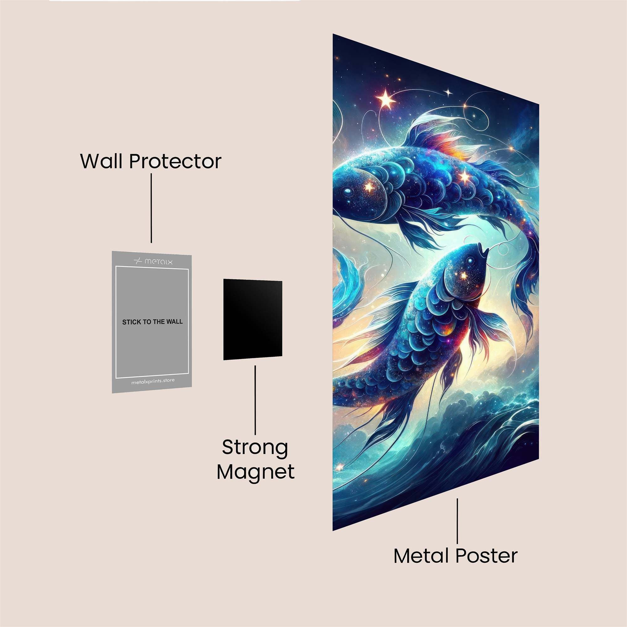 Cosmic Koi Safe Wall Magnetic / M