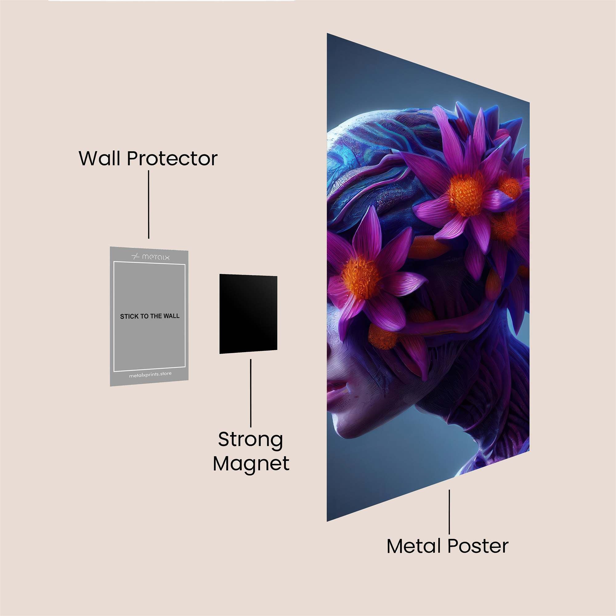 Floral Enigma Safe Wall Magnetic / M