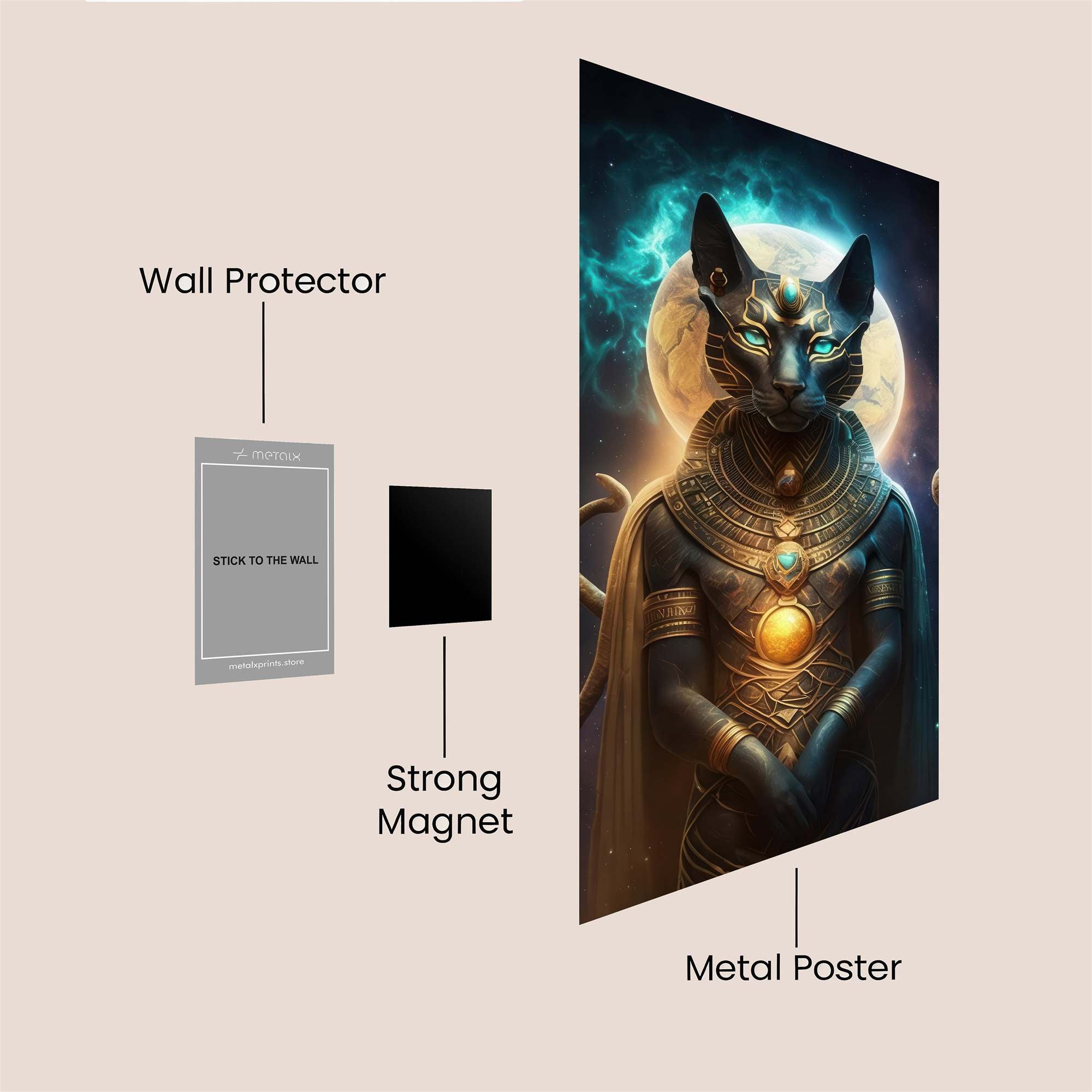 Bastet Cosmic Safe Wall Magnetic / M