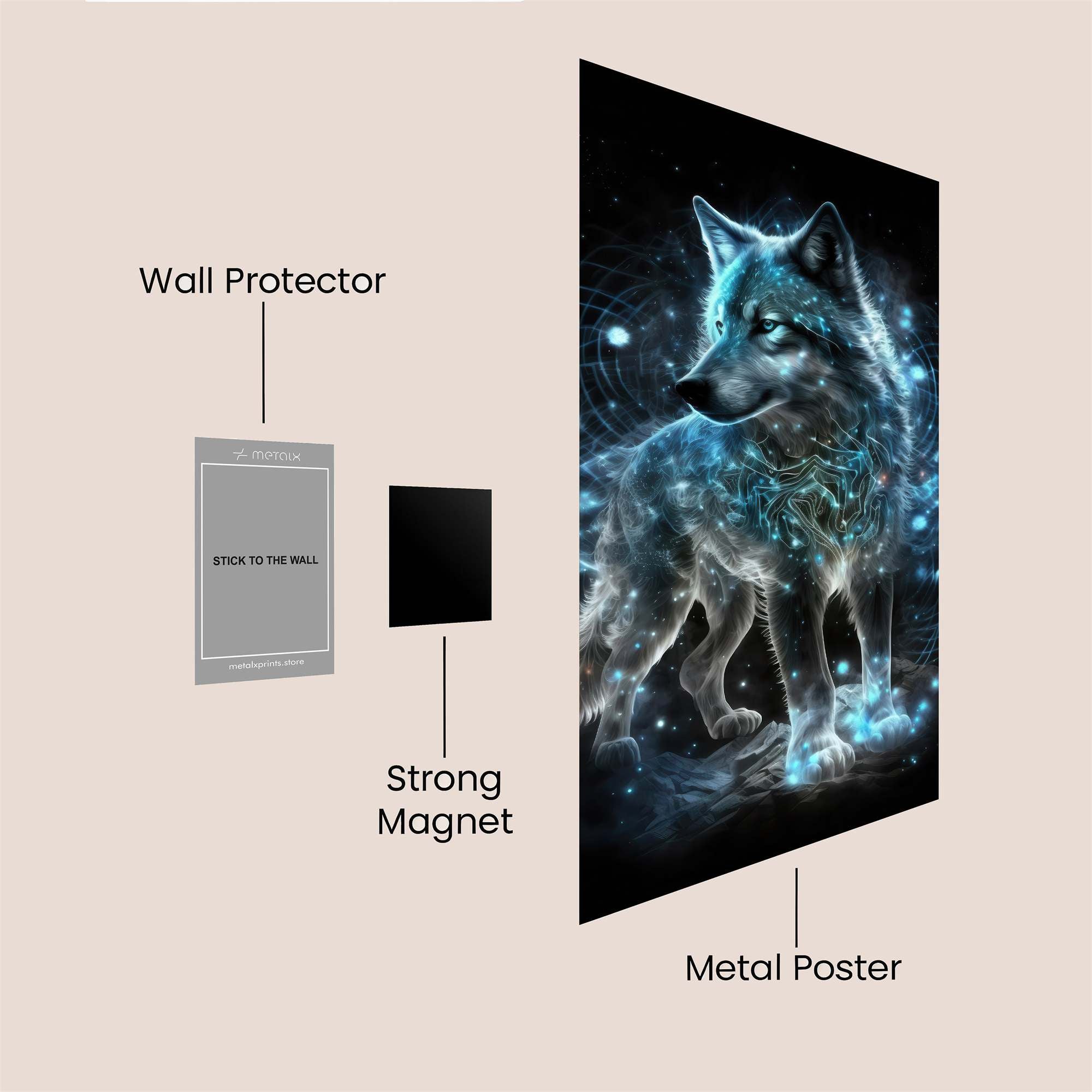 Wolf Radiance Safe Wall Magnetic / M