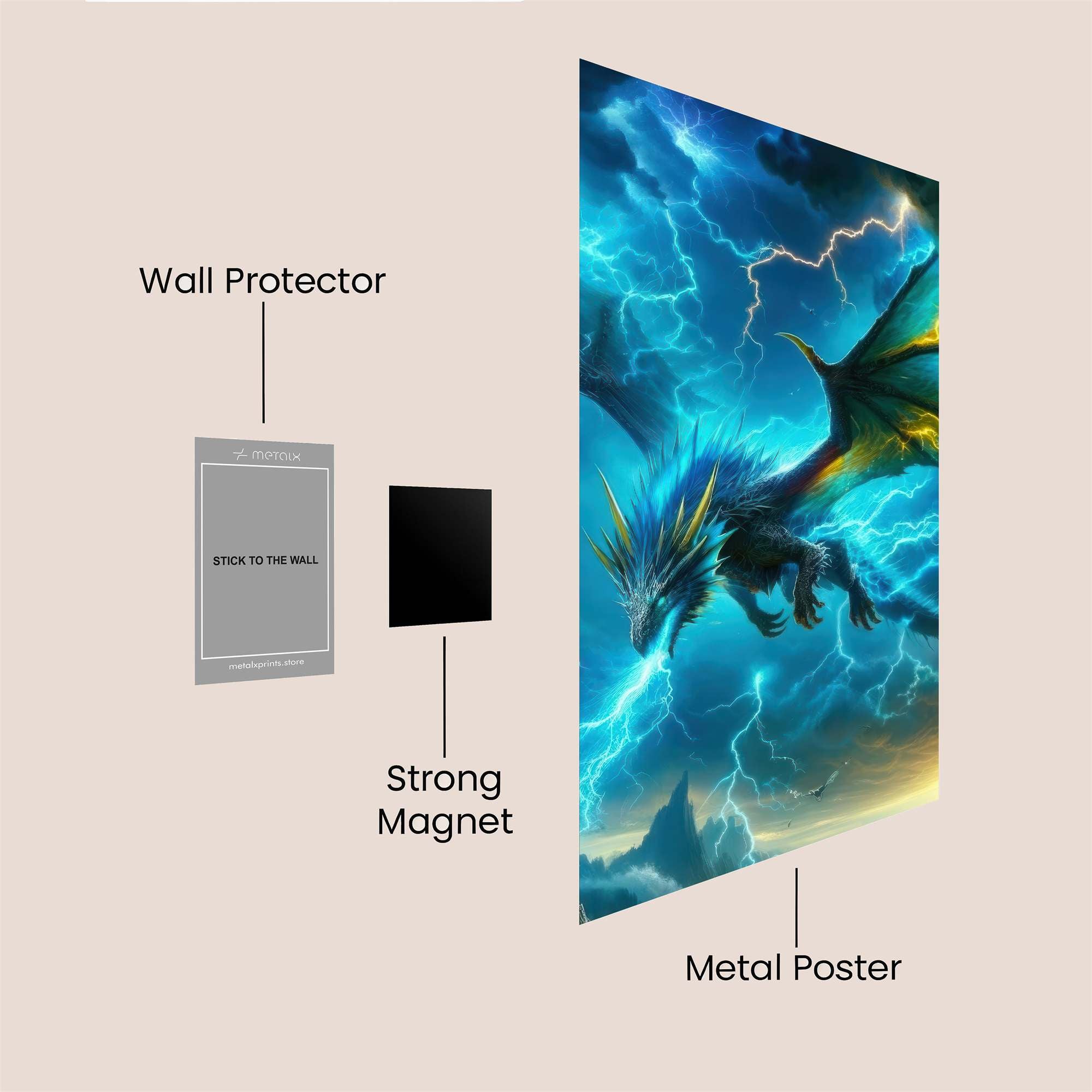 Thunder Dragon Safe Wall Magnetic / M