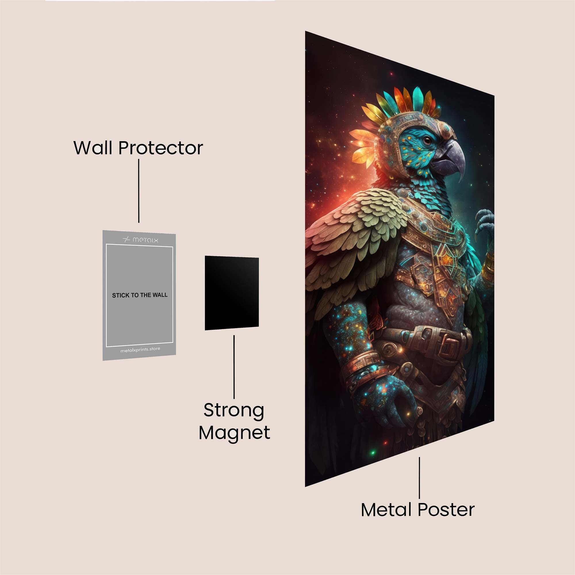 Macaw Majesty Safe Wall Magnetic / M