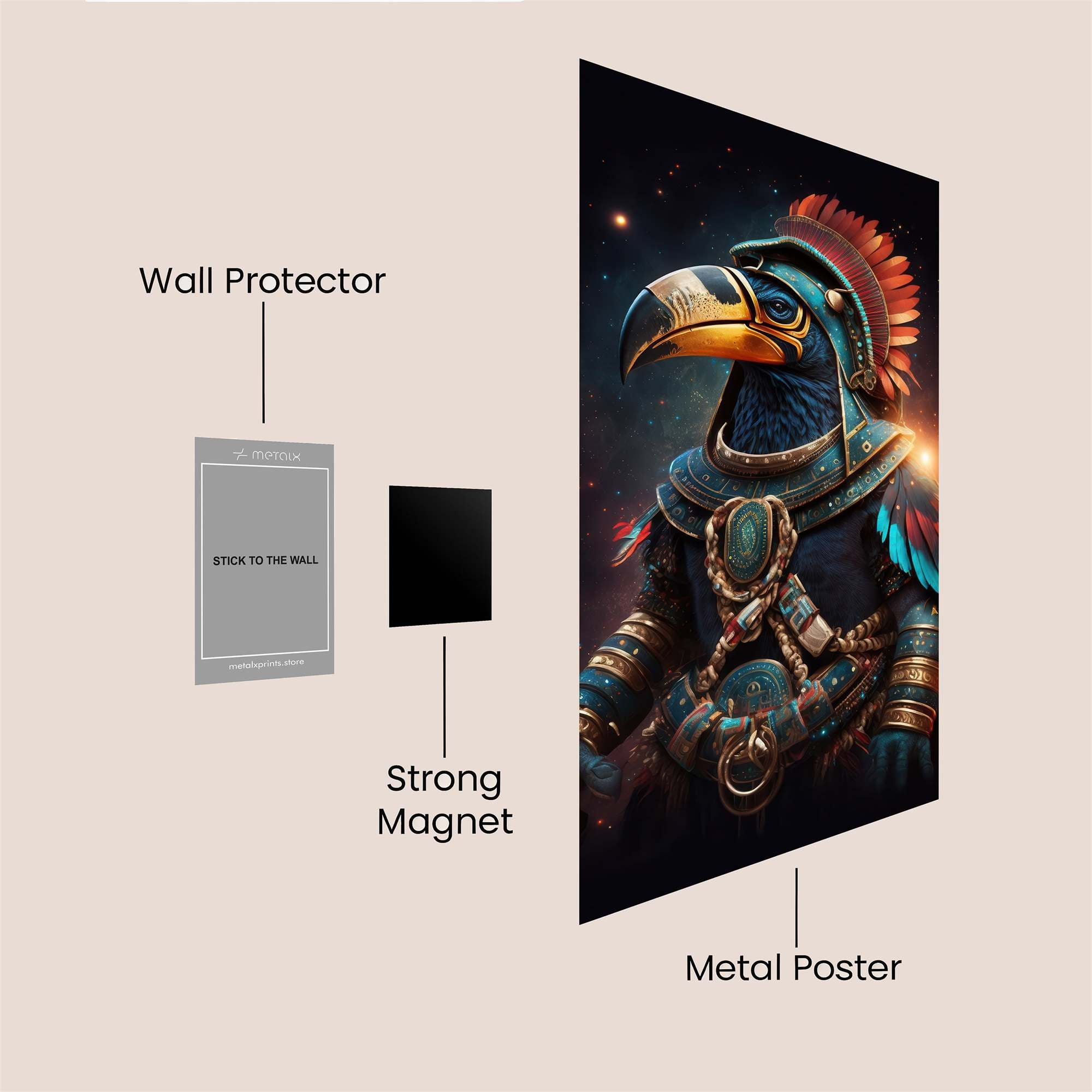 Toucan Warrior Safe Wall Magnetic / M