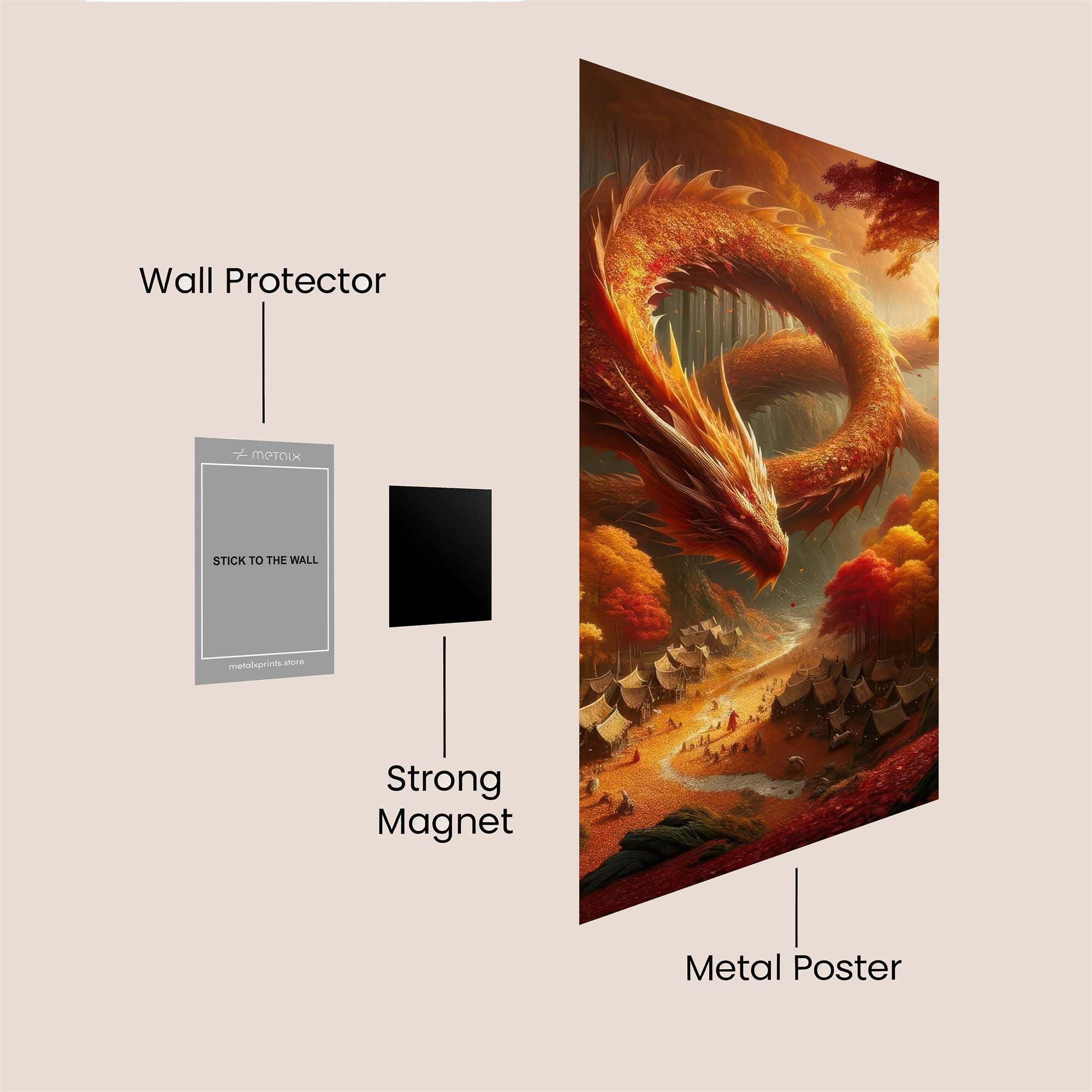 Dragon Serenity Safe Wall Magnetic / M