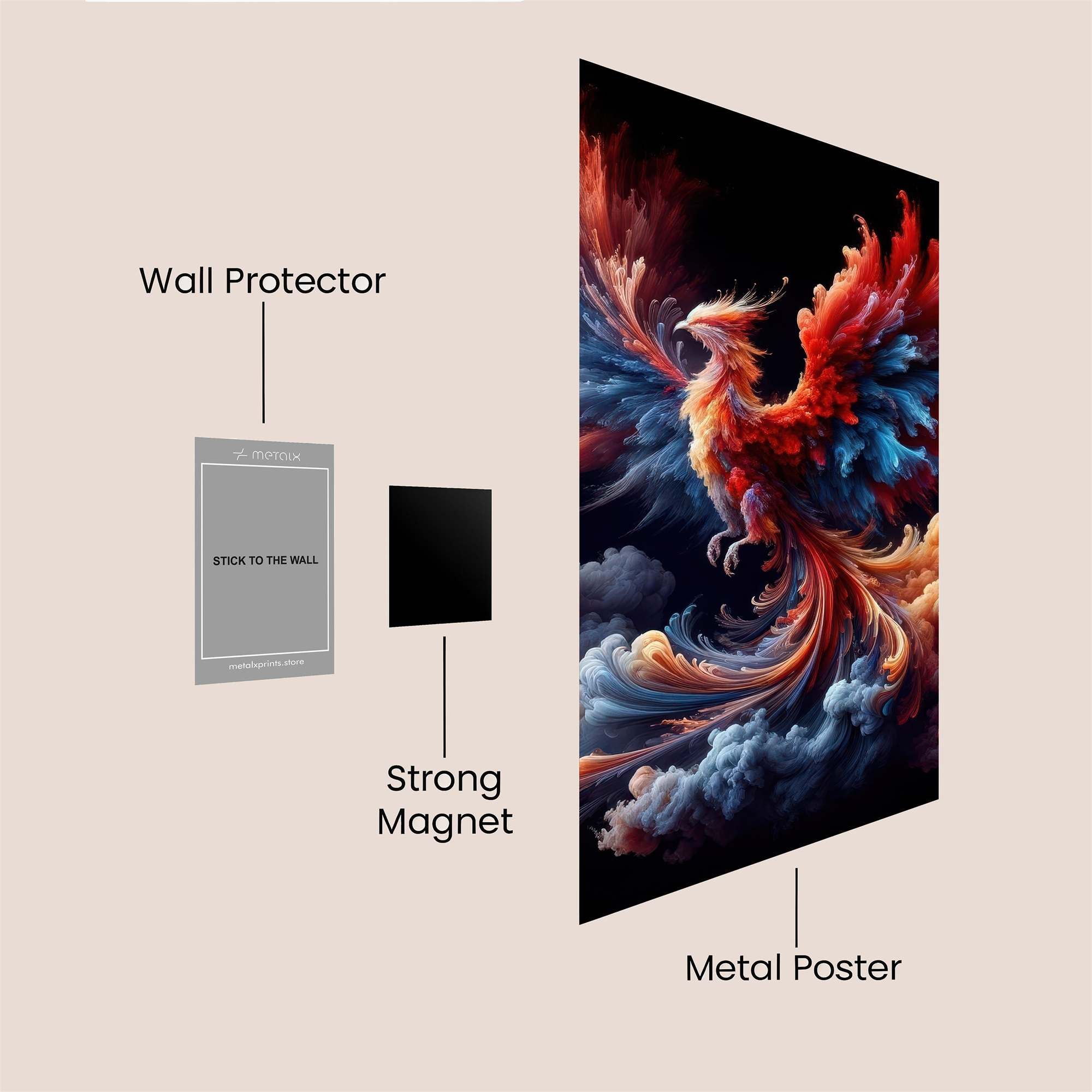 Phoenix Rebirth Safe Wall Magnetic / M