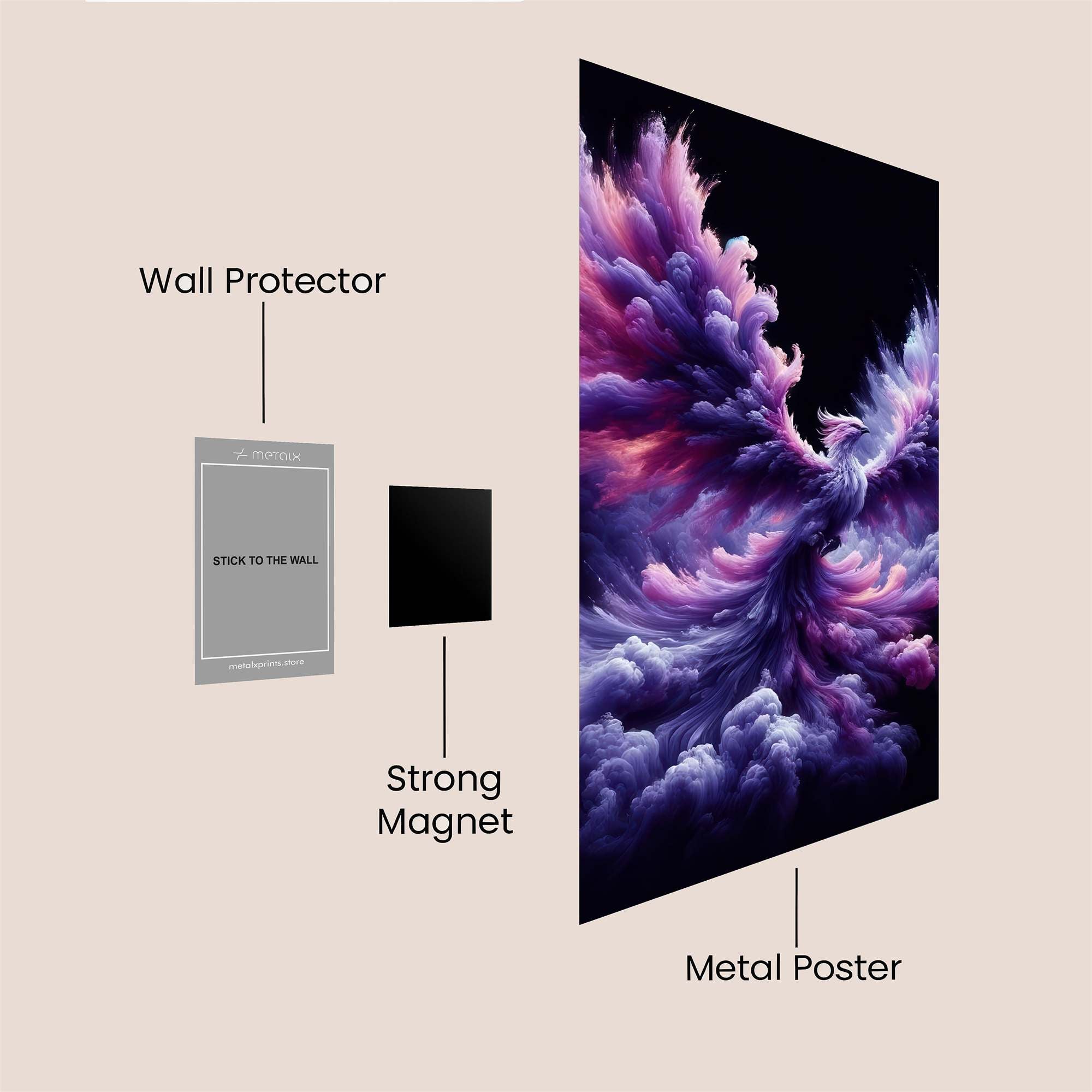 Phoenix Rebirth Safe Wall Magnetic / M