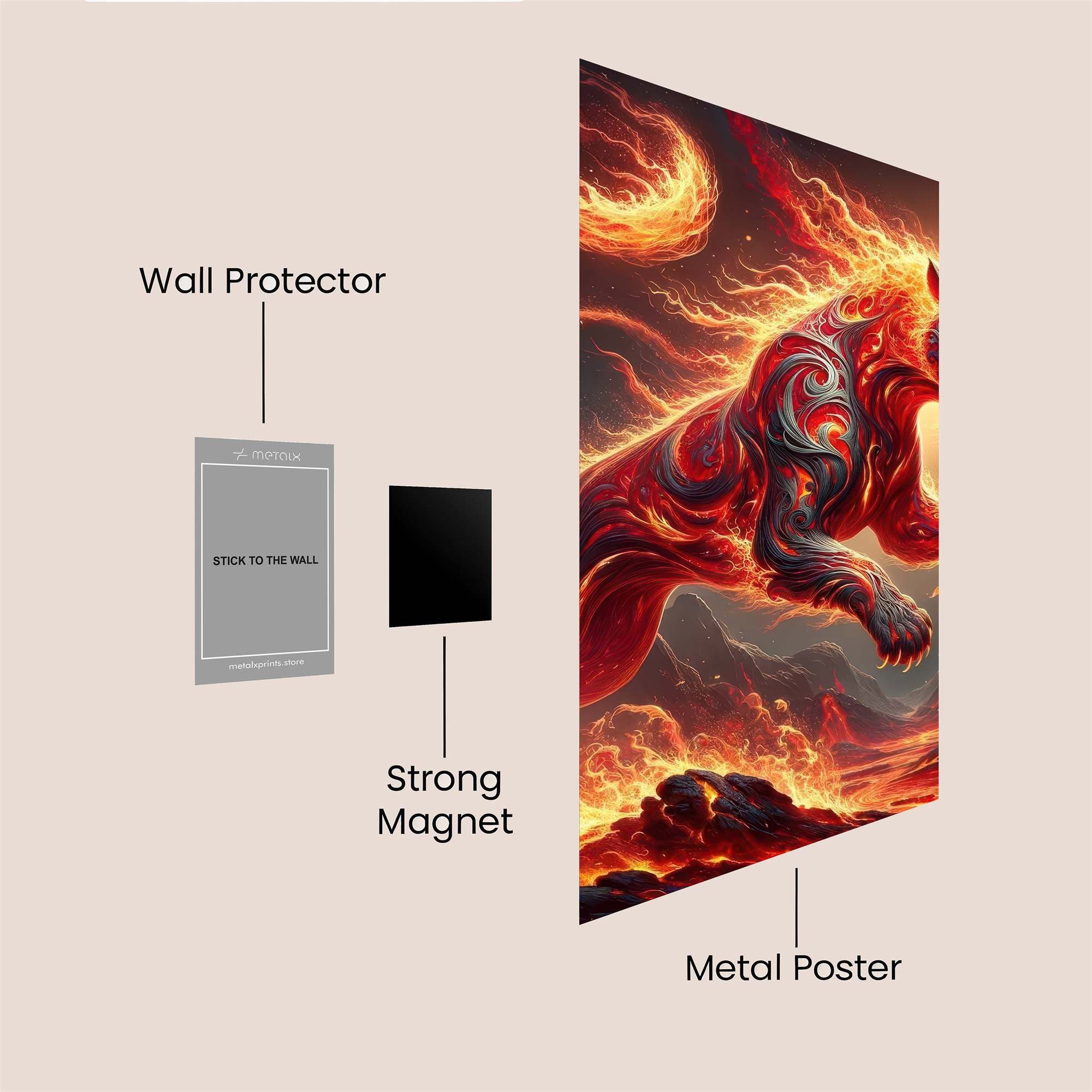 Flame Fury Safe Wall Magnetic / M