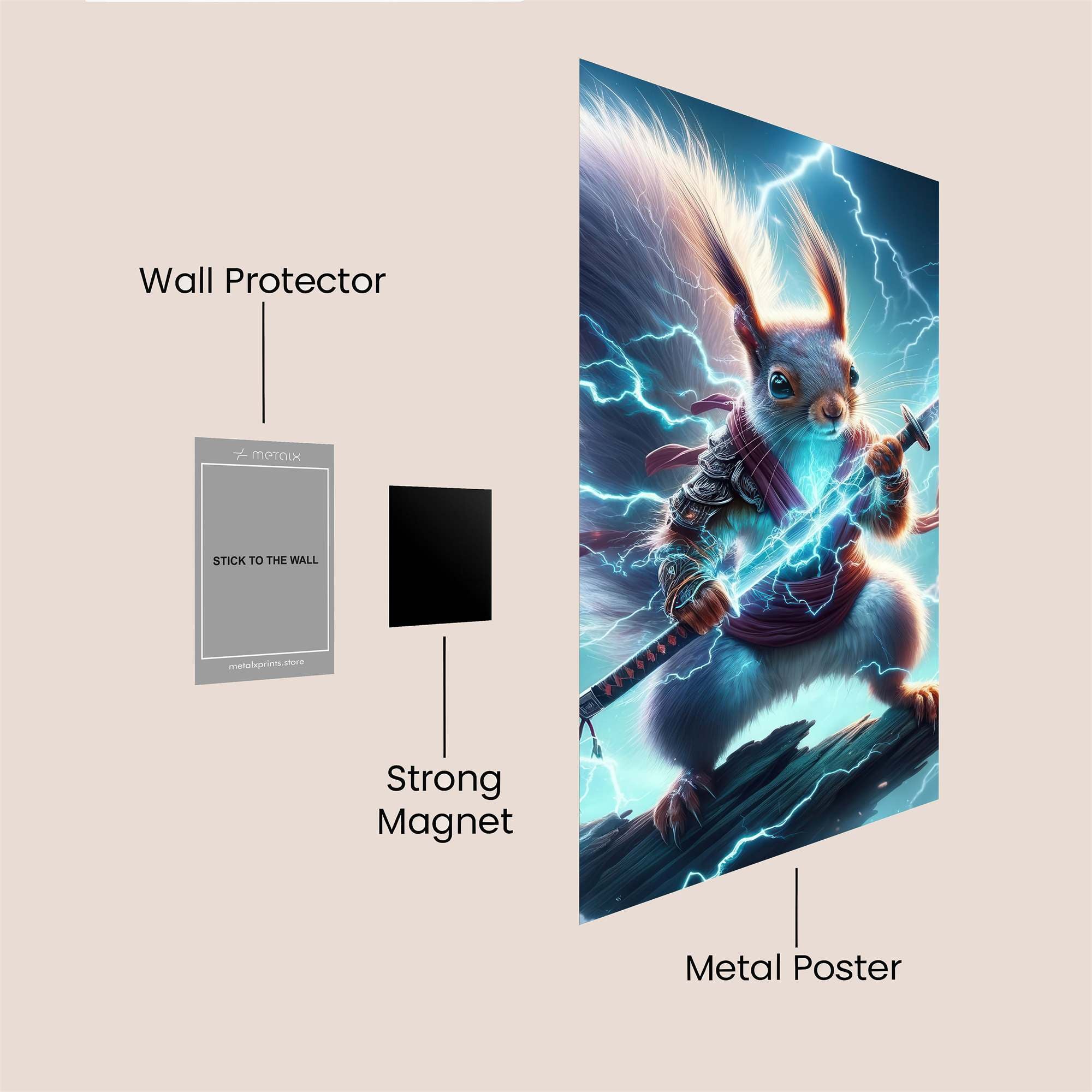 Samurai Spark Safe Wall Magnetic / M