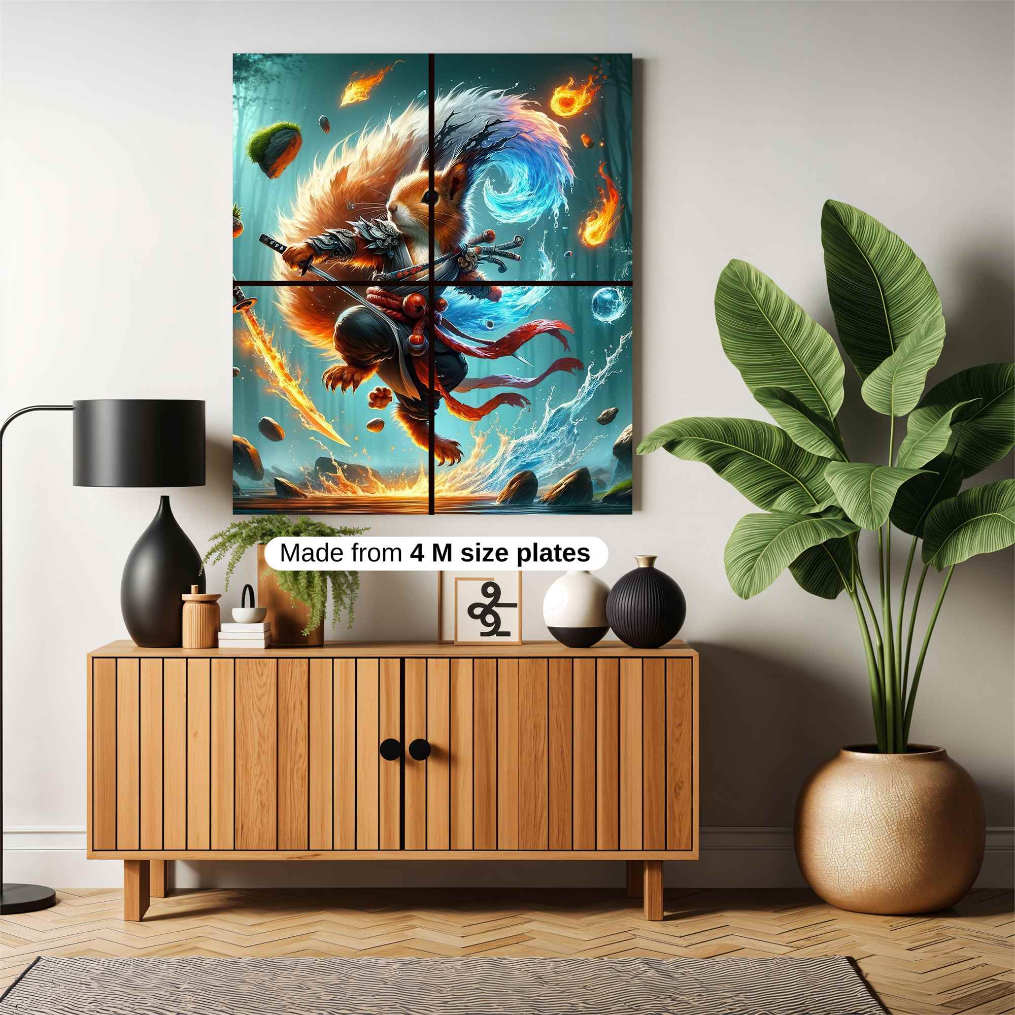 Samurai Squirrel Safe Wall Magnetic / M