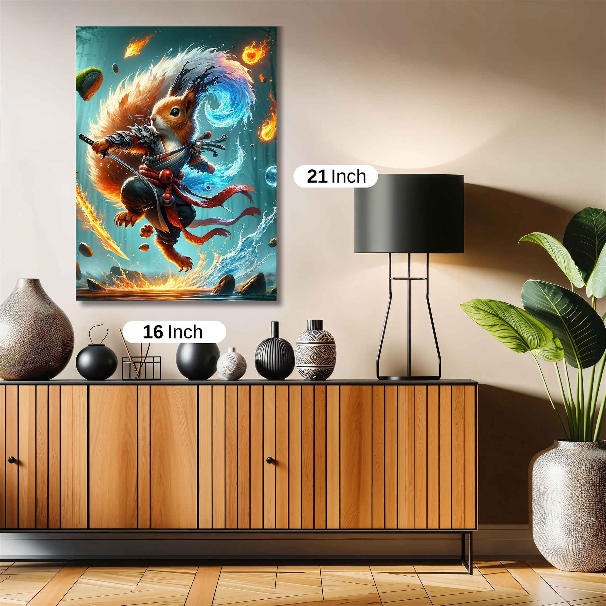 Samurai Squirrel Safe Wall Magnetic / M