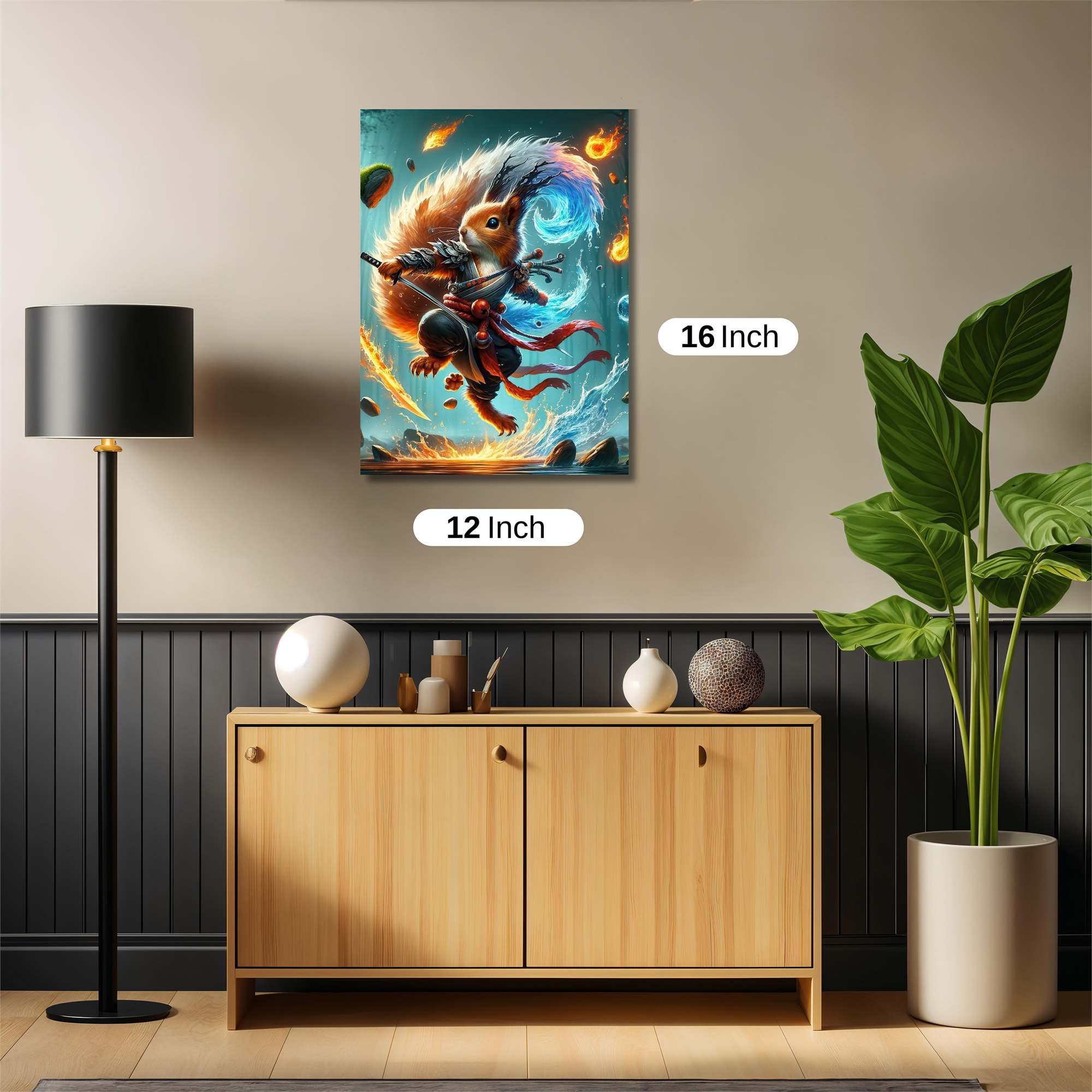 Samurai Squirrel Safe Wall Magnetic / M