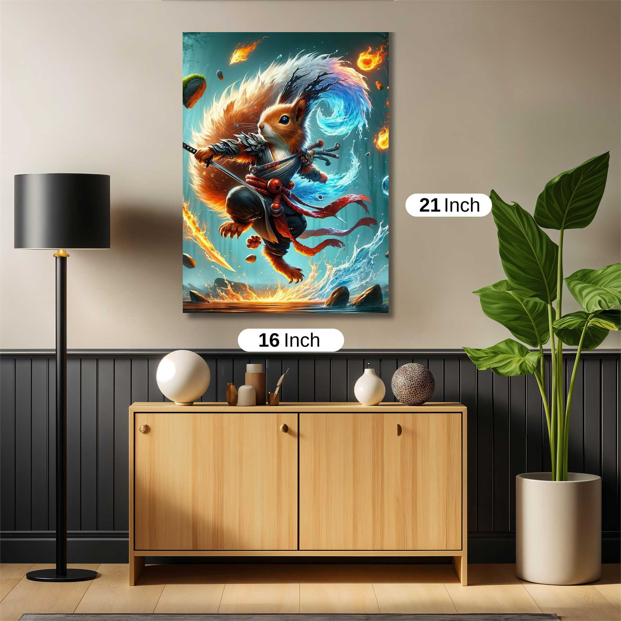 Samurai Squirrel Safe Wall Magnetic / M