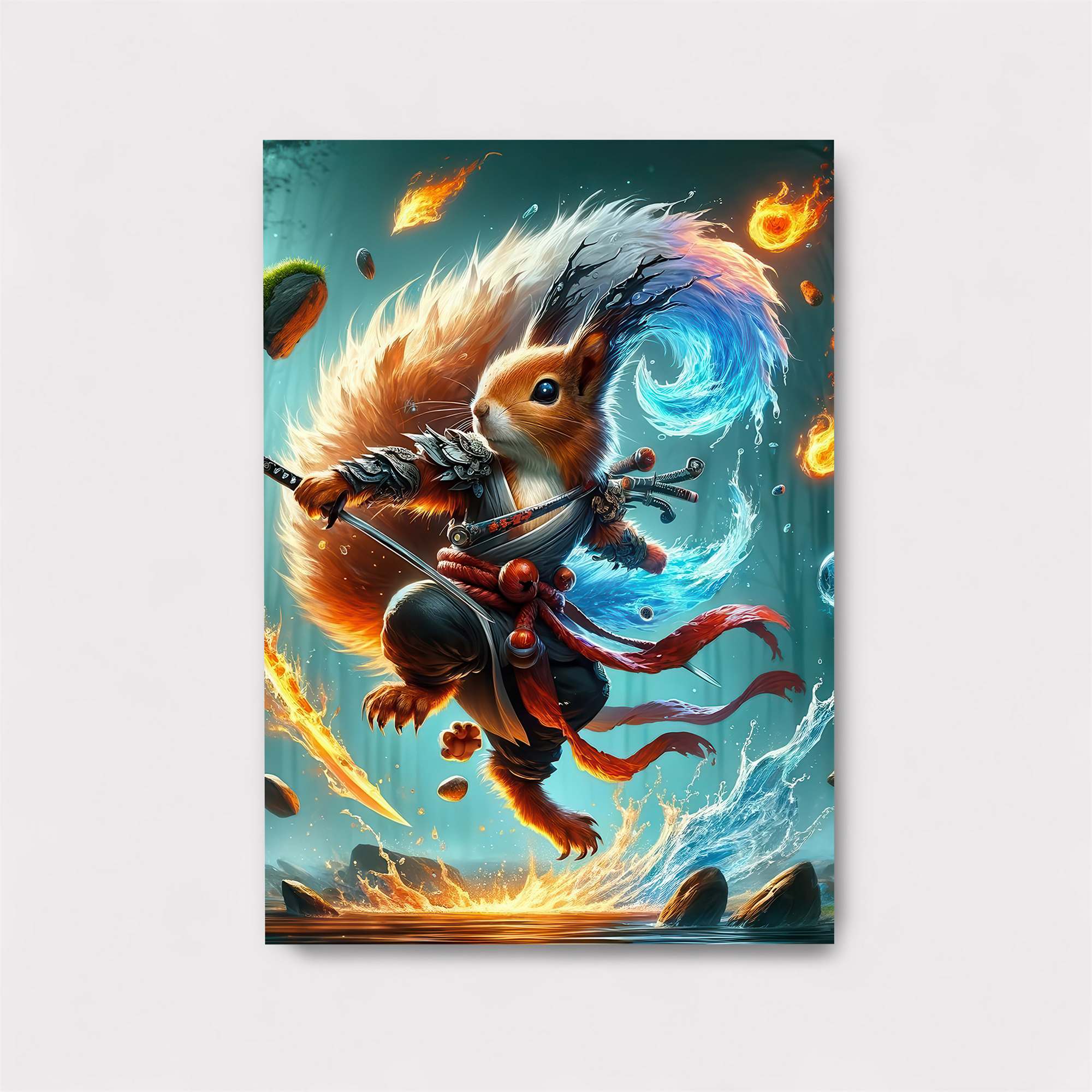 Samurai Squirrel Safe Wall Magnetic / M
