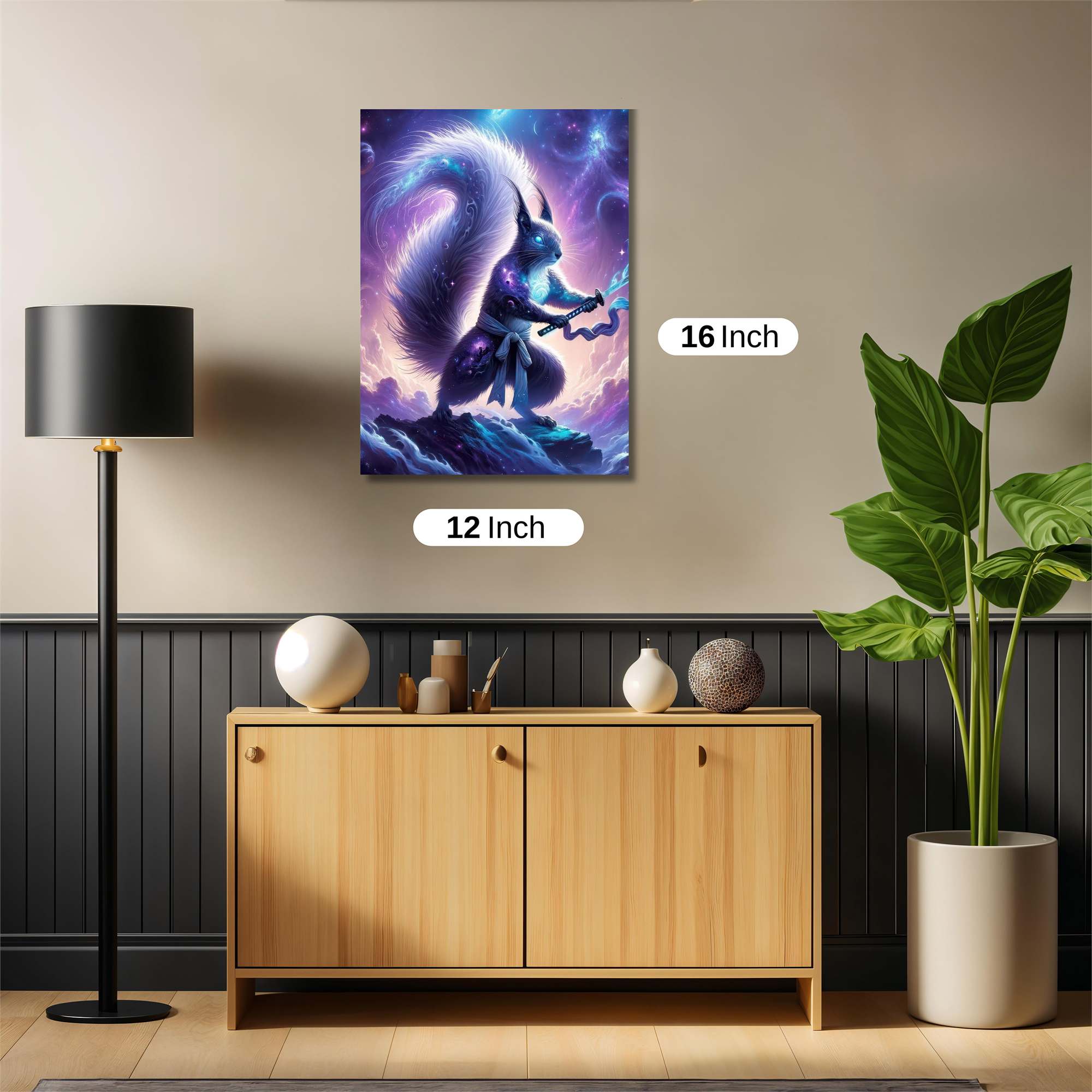 Samurai Squirrel Safe Wall Magnetic / M