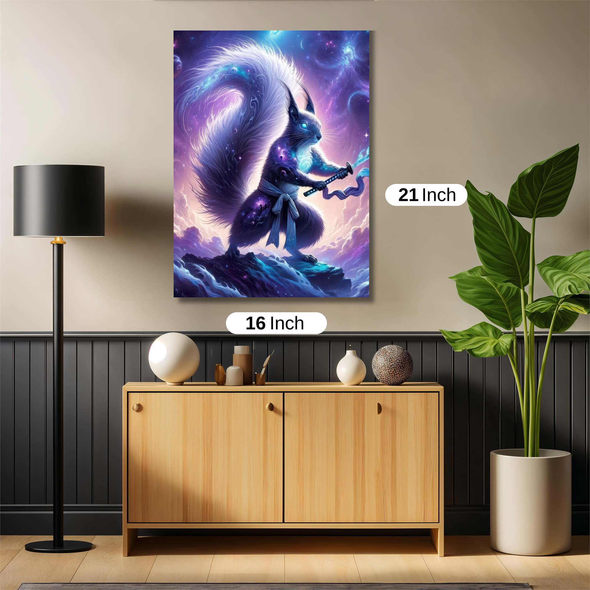 Samurai Squirrel Safe Wall Magnetic / M