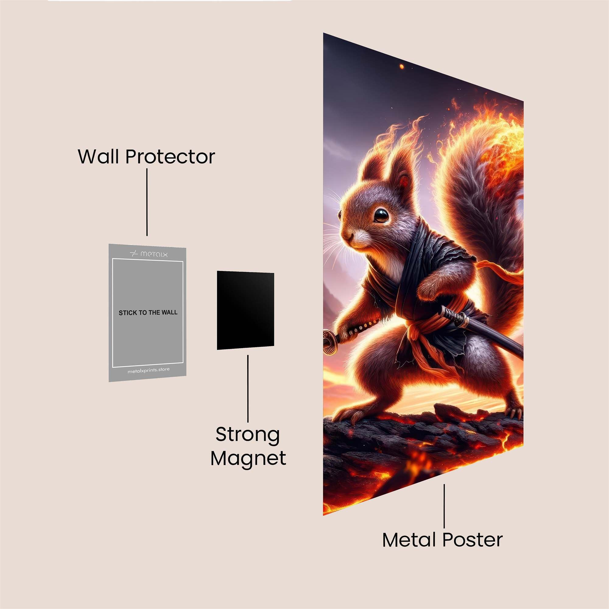 Ninja Blaze Safe Wall Magnetic / M