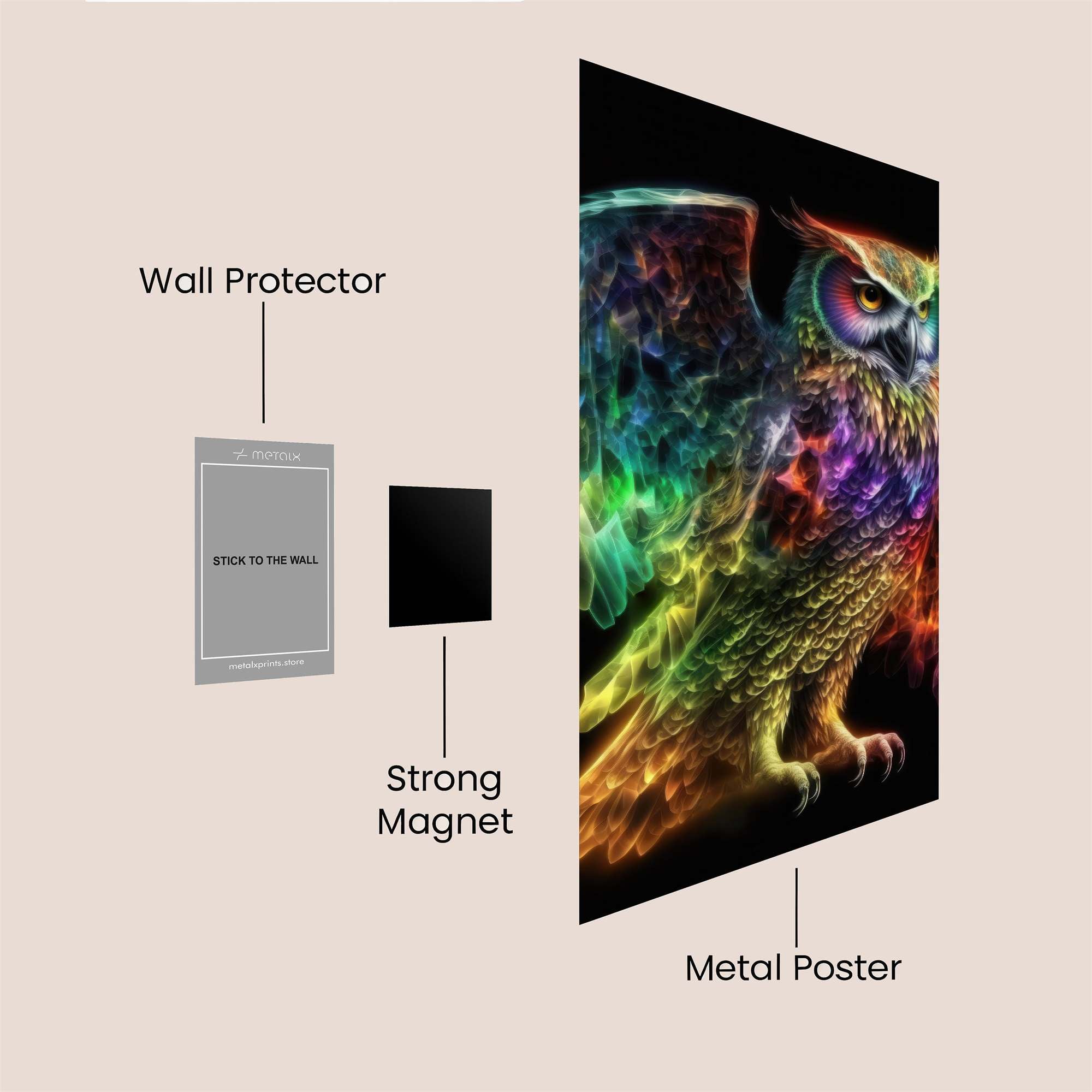 Owl Radiance Safe Wall Magnetic / M