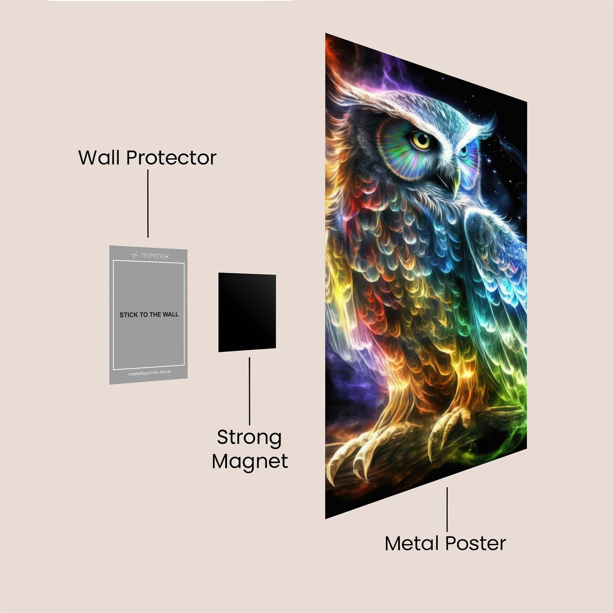 Owl Radiance Safe Wall Magnetic / M