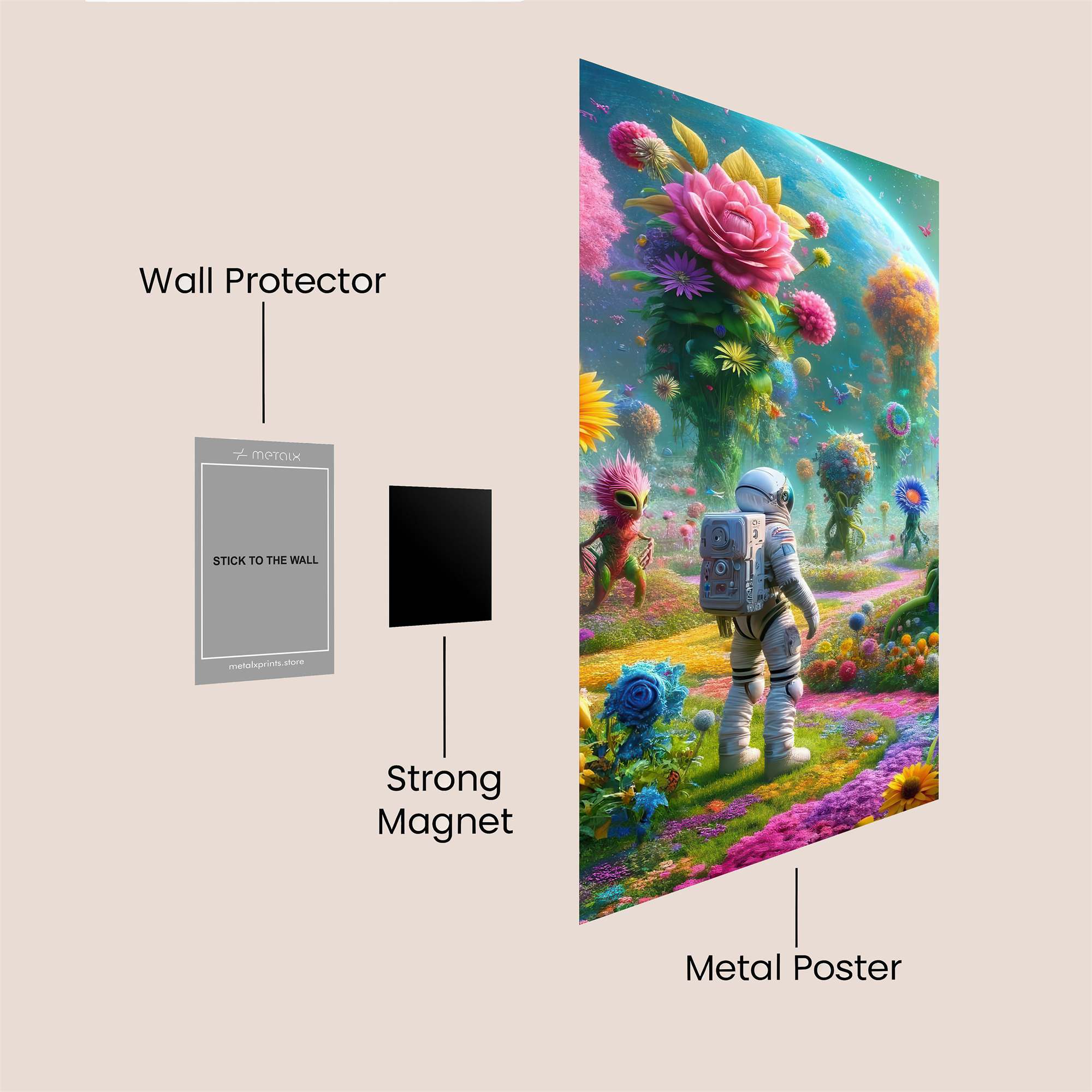 Astronaut Whimsy Safe Wall Magnetic / M