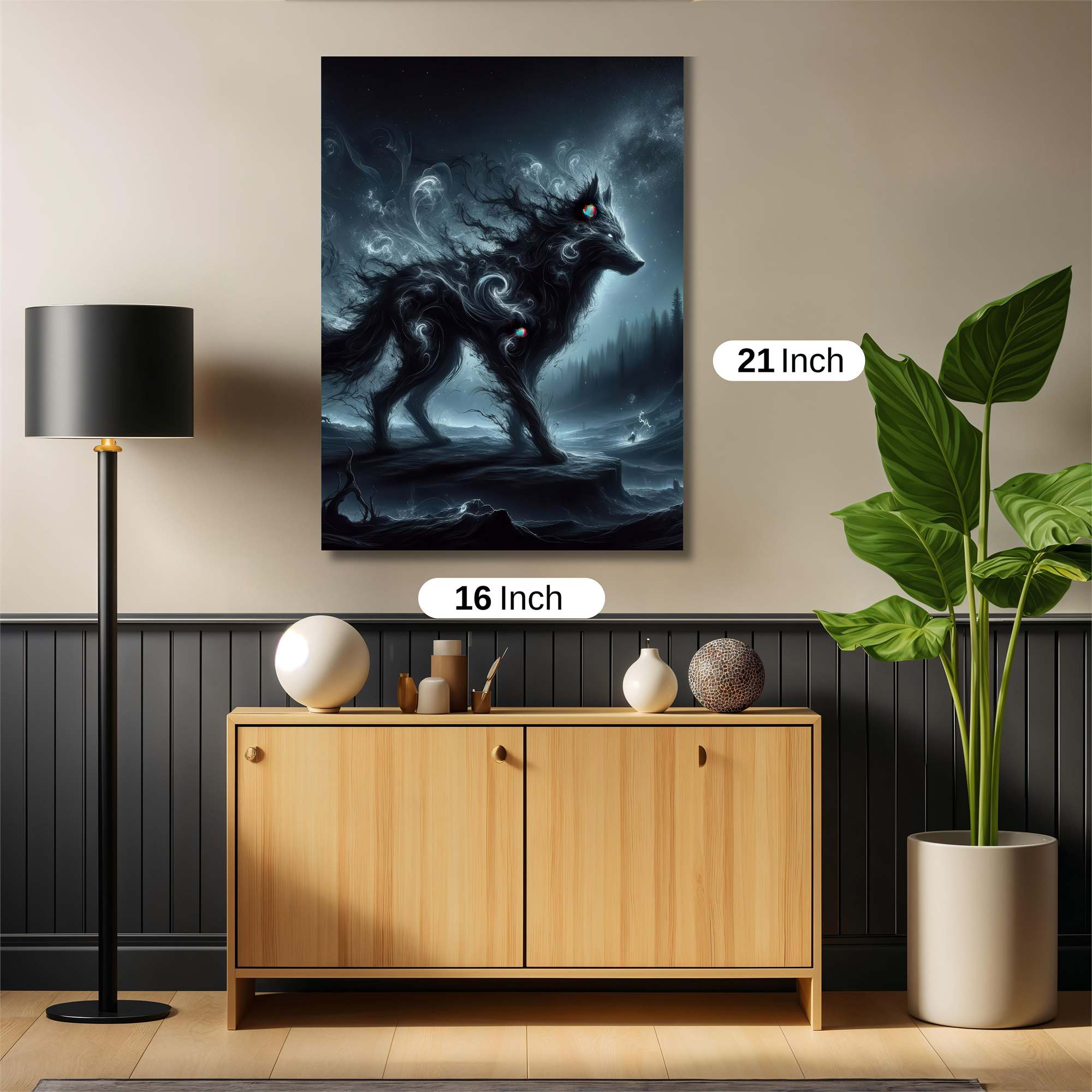 Mystic Wolf Safe Wall Magnetic / M