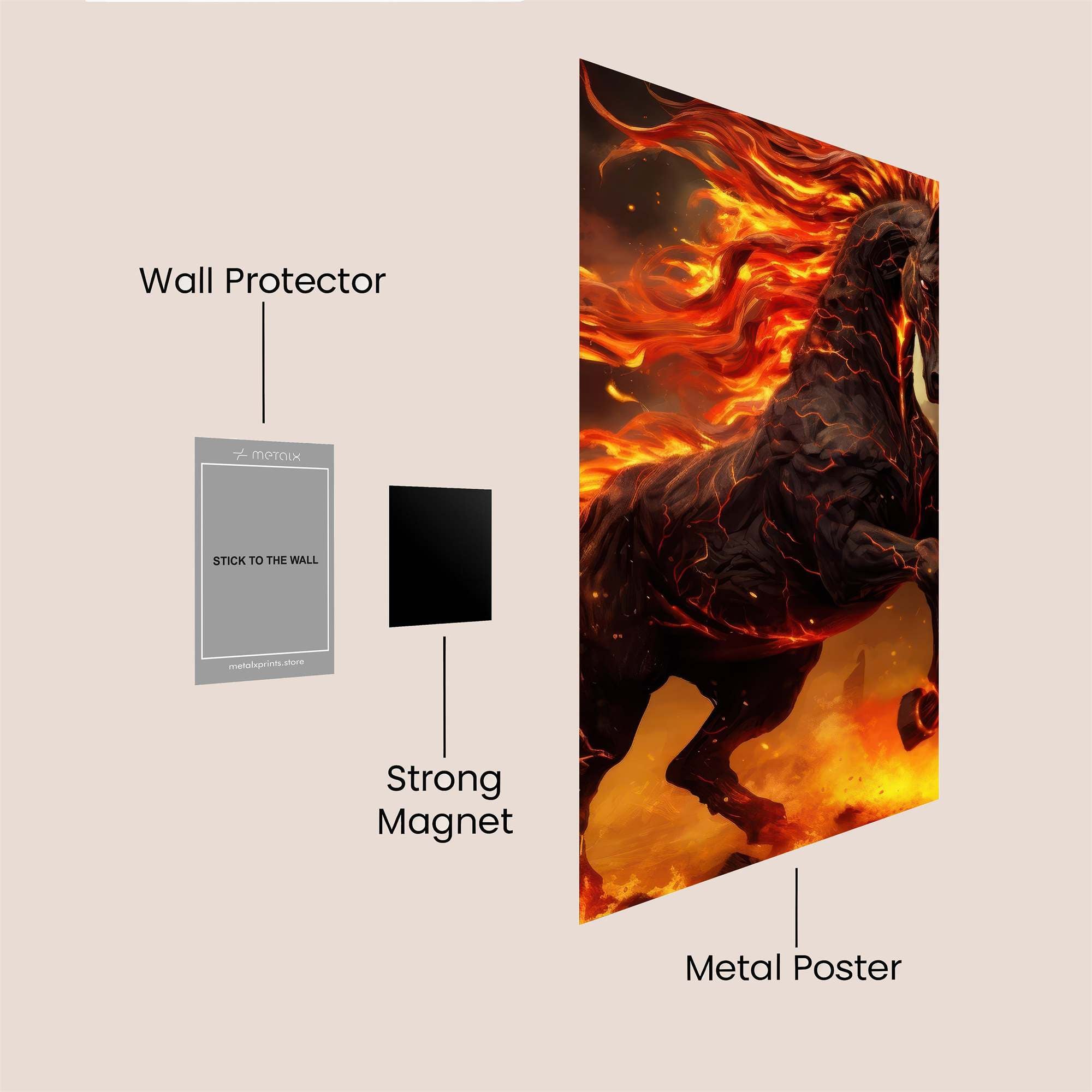 FieryMajesty Safe Wall Magnetic / M