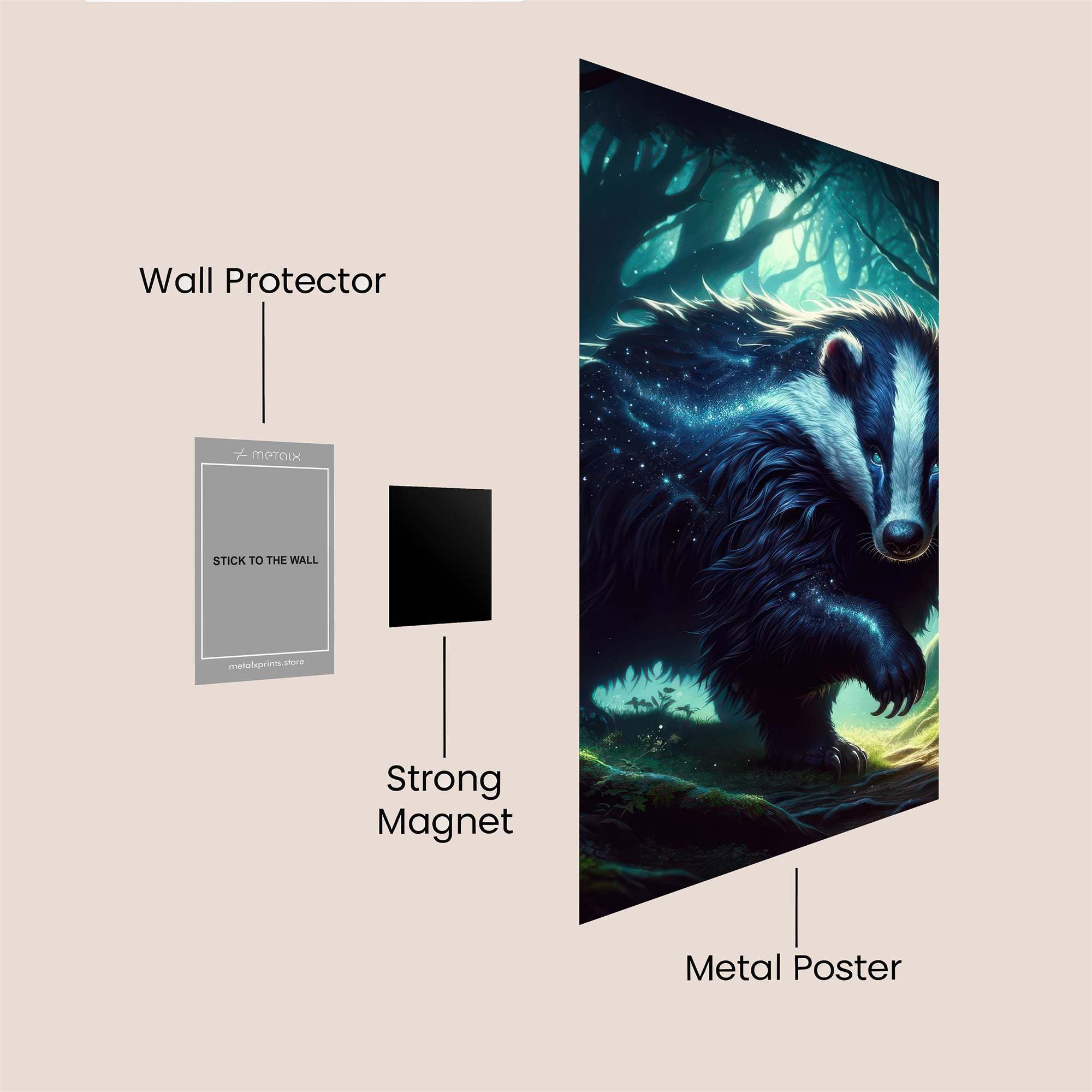 Enchanted Badger Safe Wall Magnetic / M