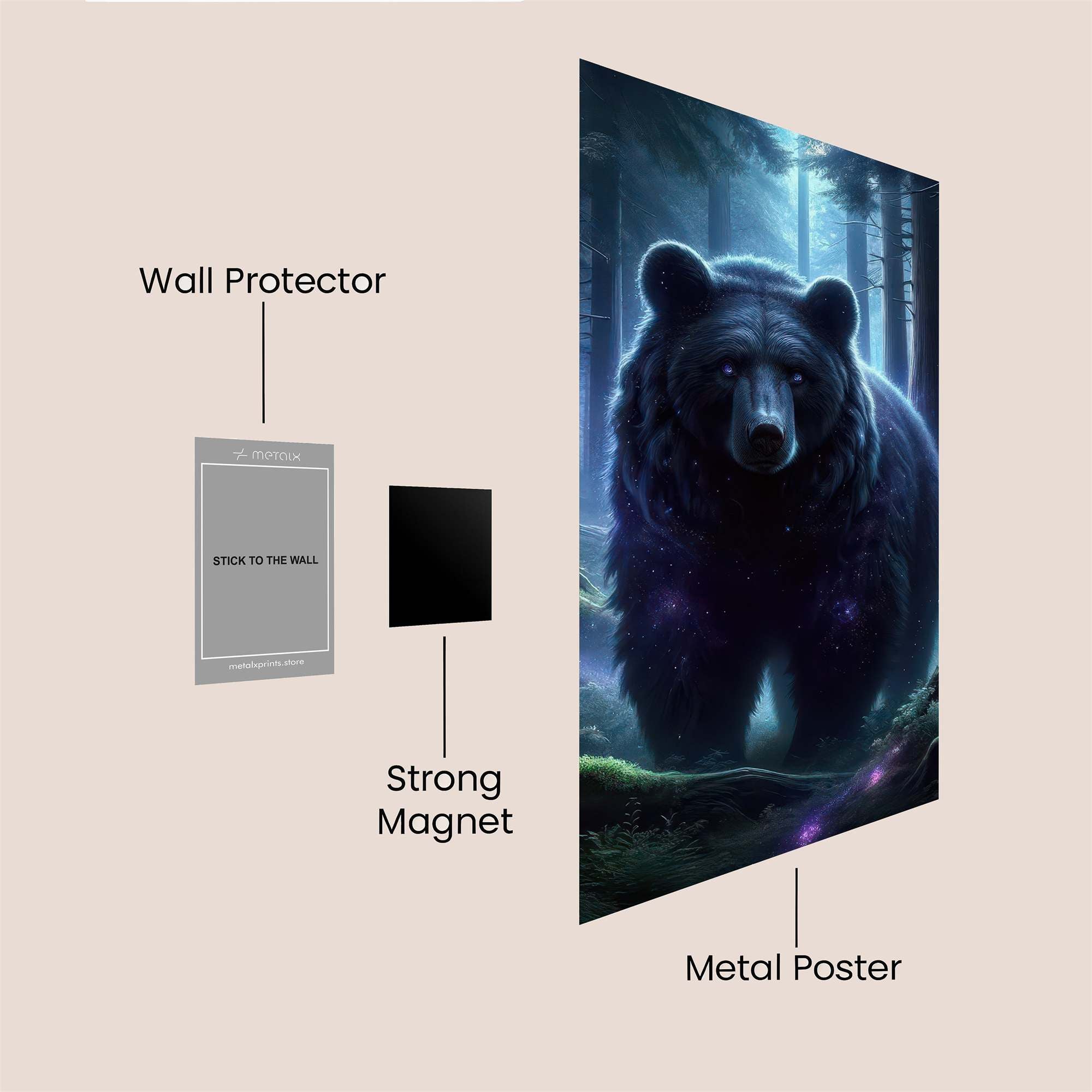 Bear Enigma Safe Wall Magnetic / M