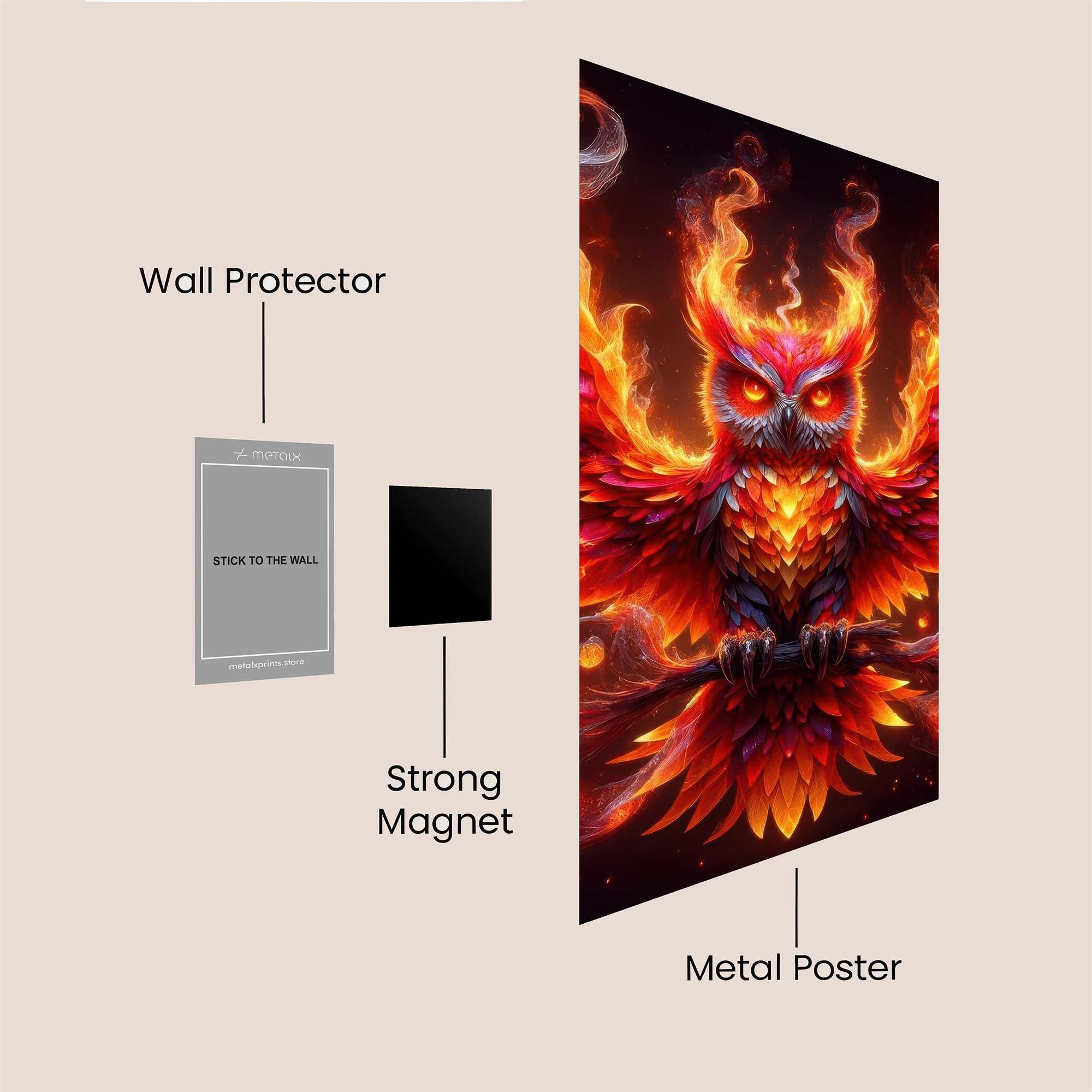 Phoenix Blaze Safe Wall Magnetic / M