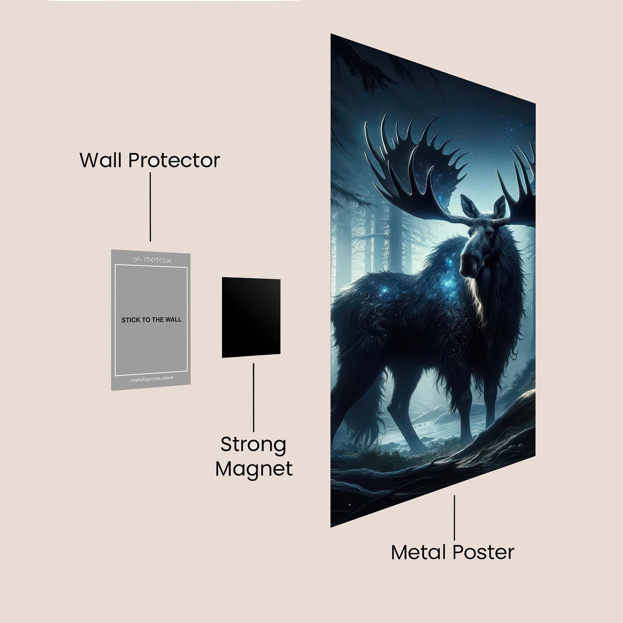 Mystic Moose Safe Wall Magnetic / M