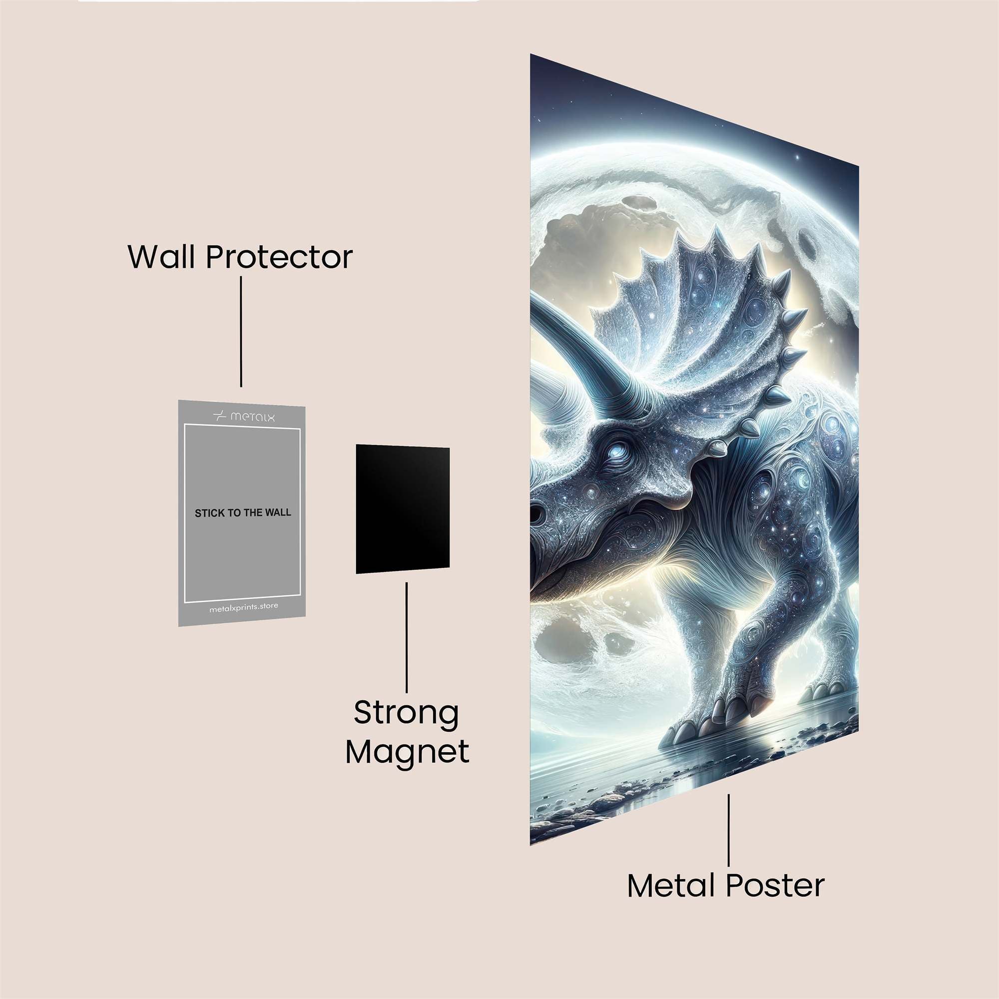 Triceratops Cosmic Safe Wall Magnetic / M