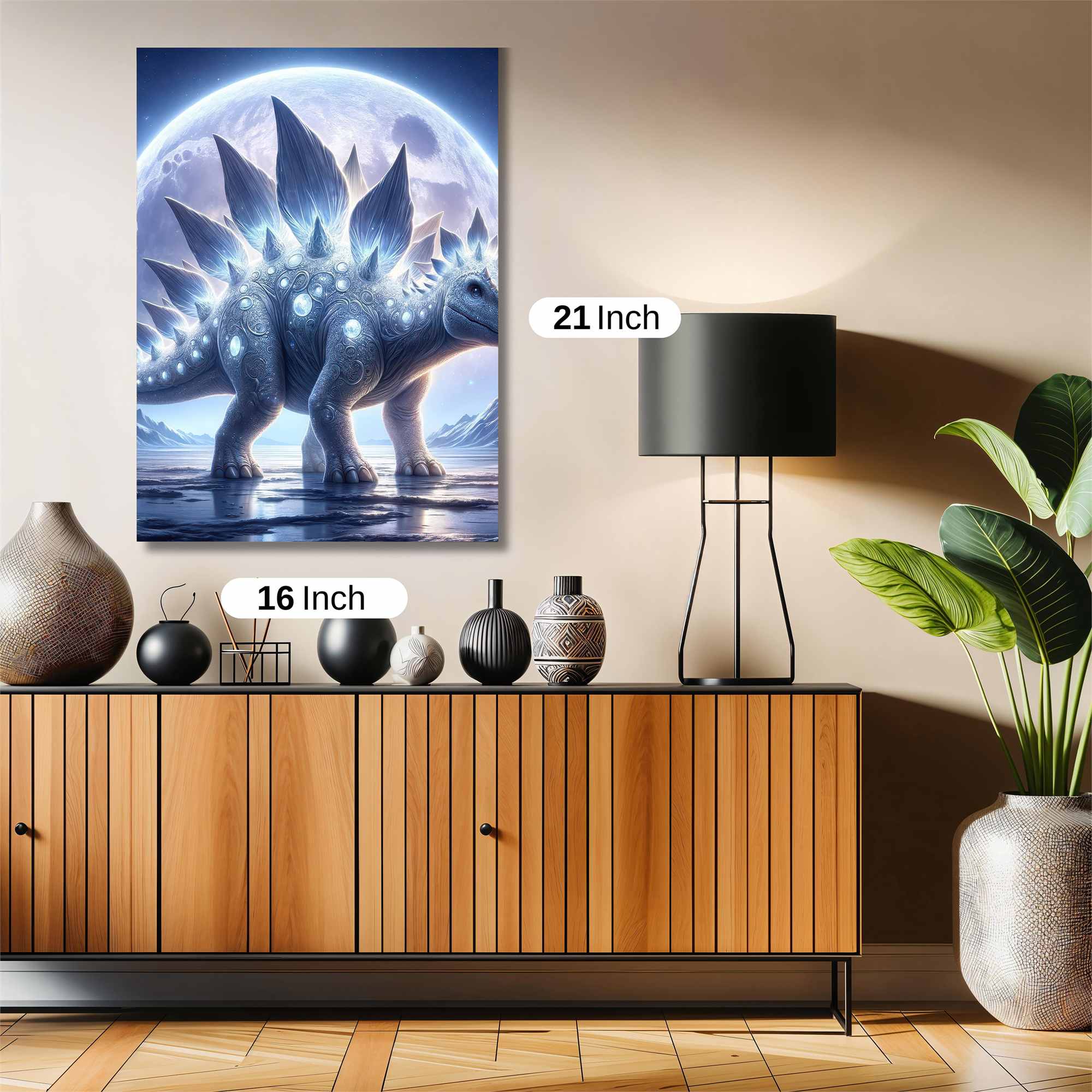 Moonlit Stegosaur Safe Wall Magnetic / M