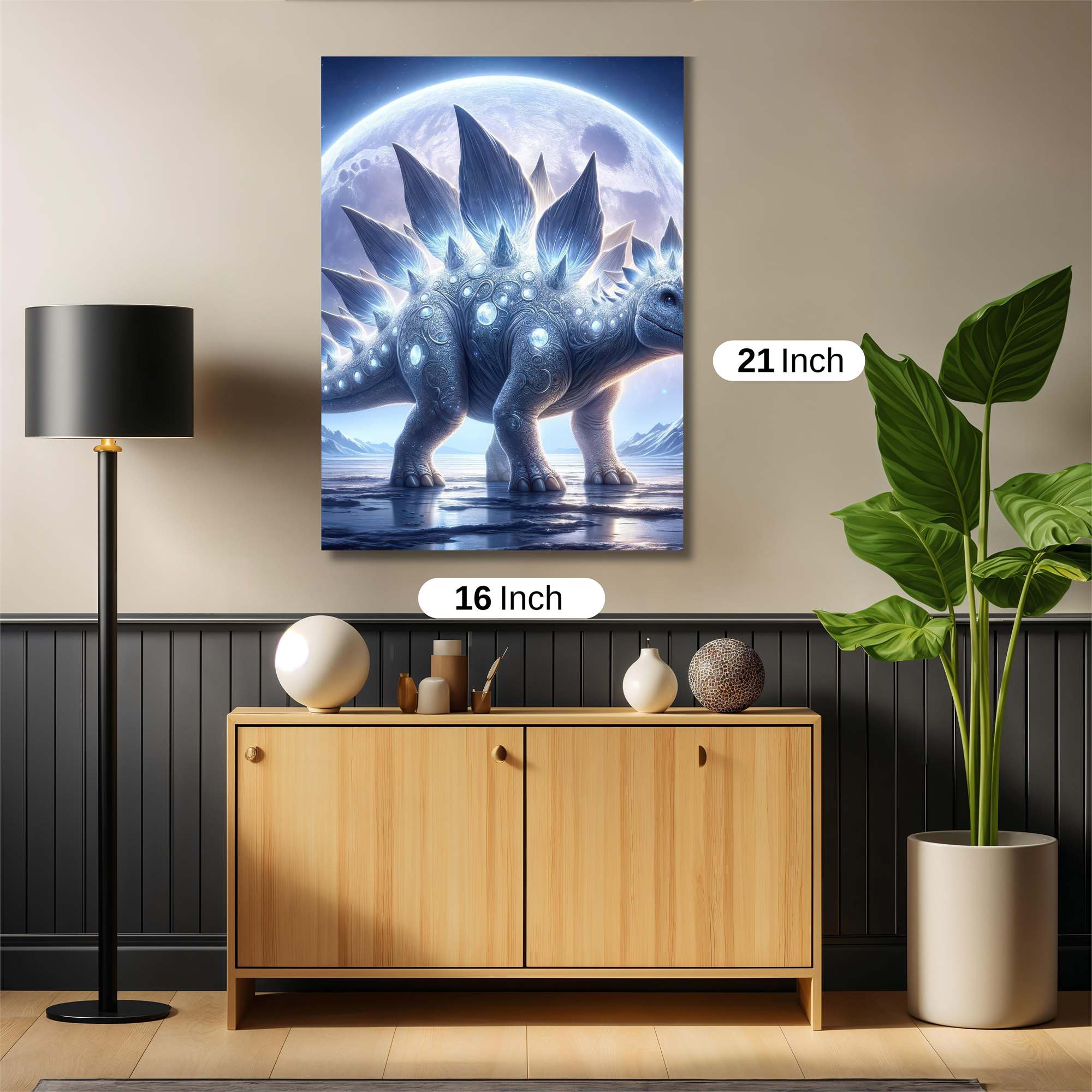 Moonlit Stegosaur Safe Wall Magnetic / M