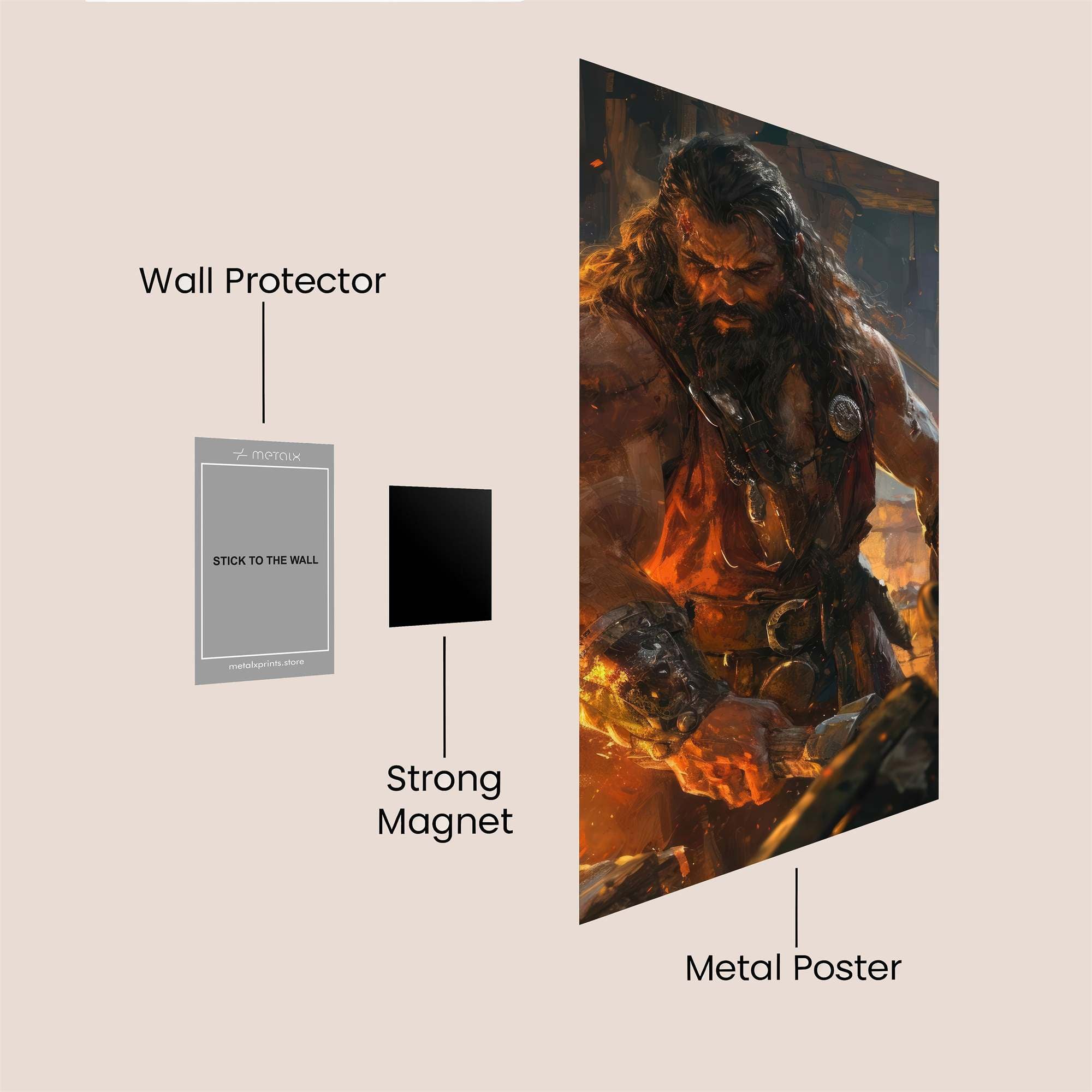 Blacksmith Fury Safe Wall Magnetic / M