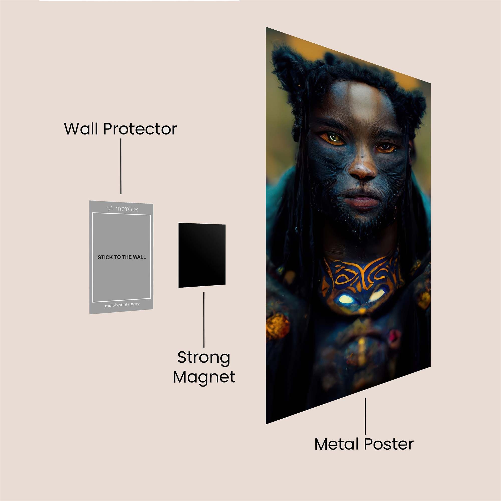 Mystic Warrior Safe Wall Magnetic / M