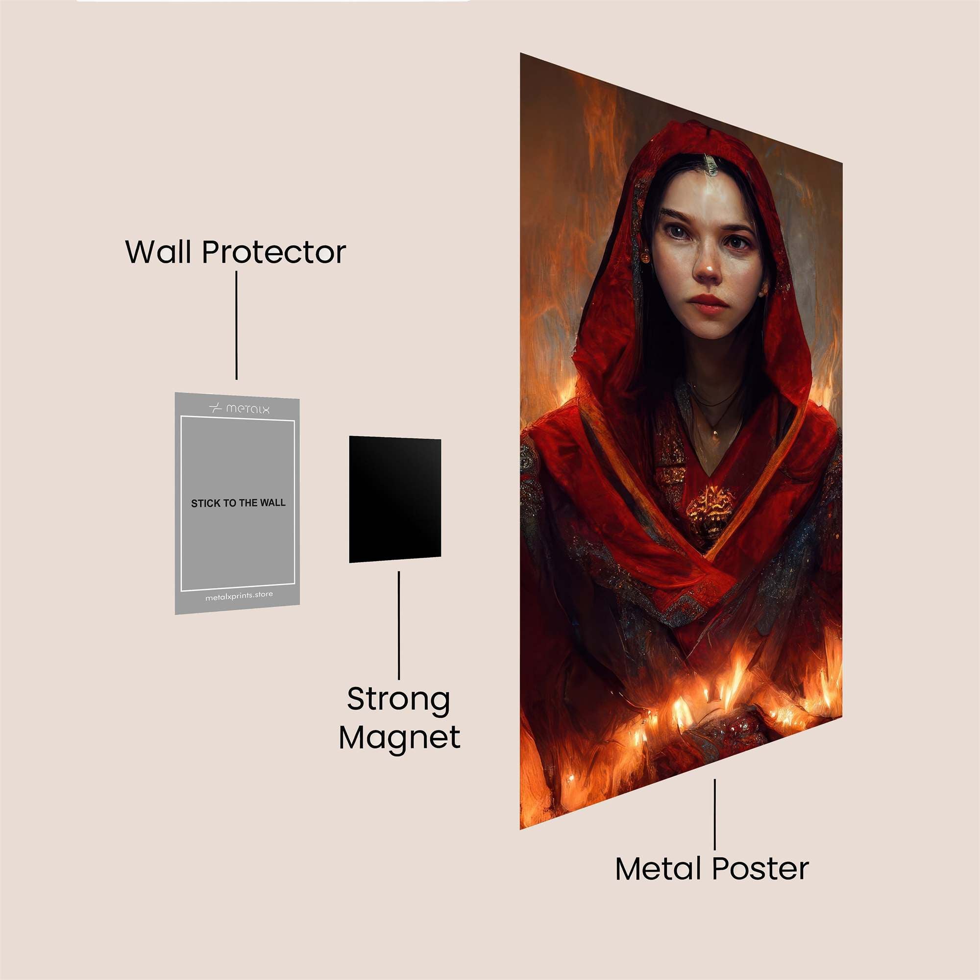 Mystic Blaze Safe Wall Magnetic / M