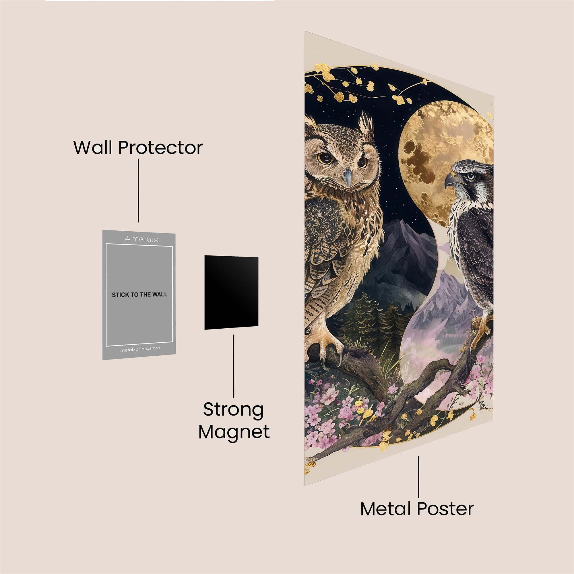 Owls Harmony Safe Wall Magnetic / M